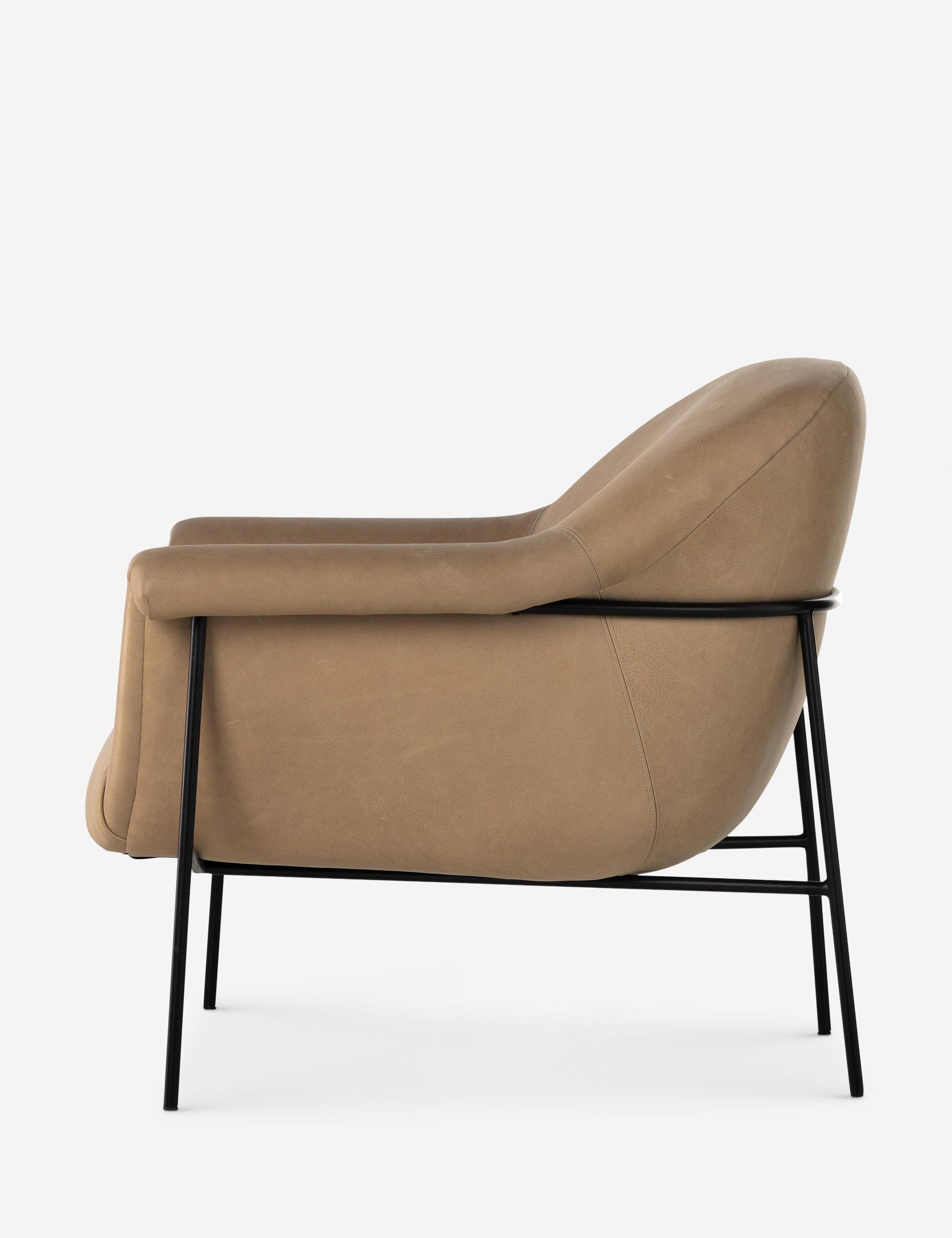 Penelope Accent Chair - Taupe Leather