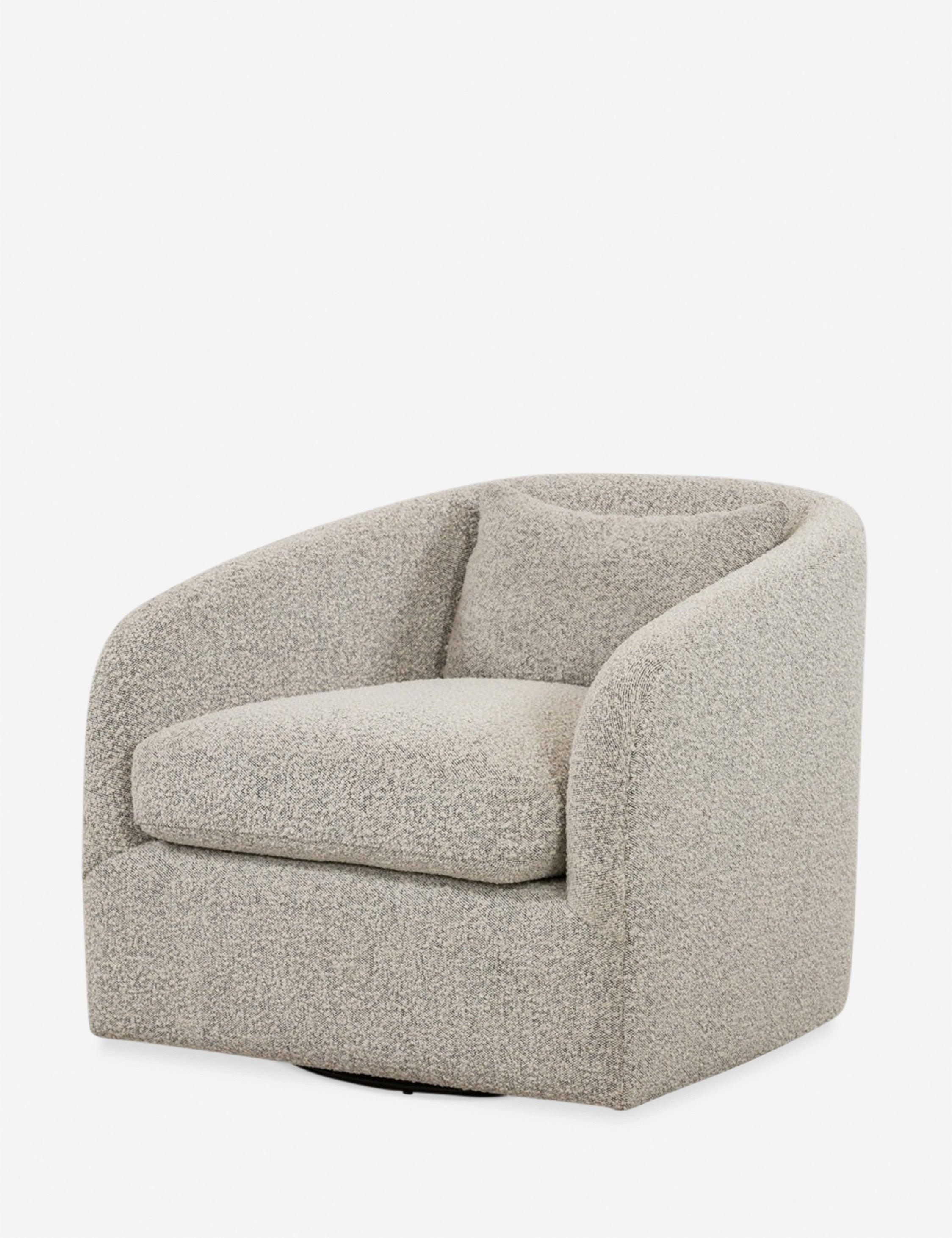 Ren Swivel Chair - Gray Boucle