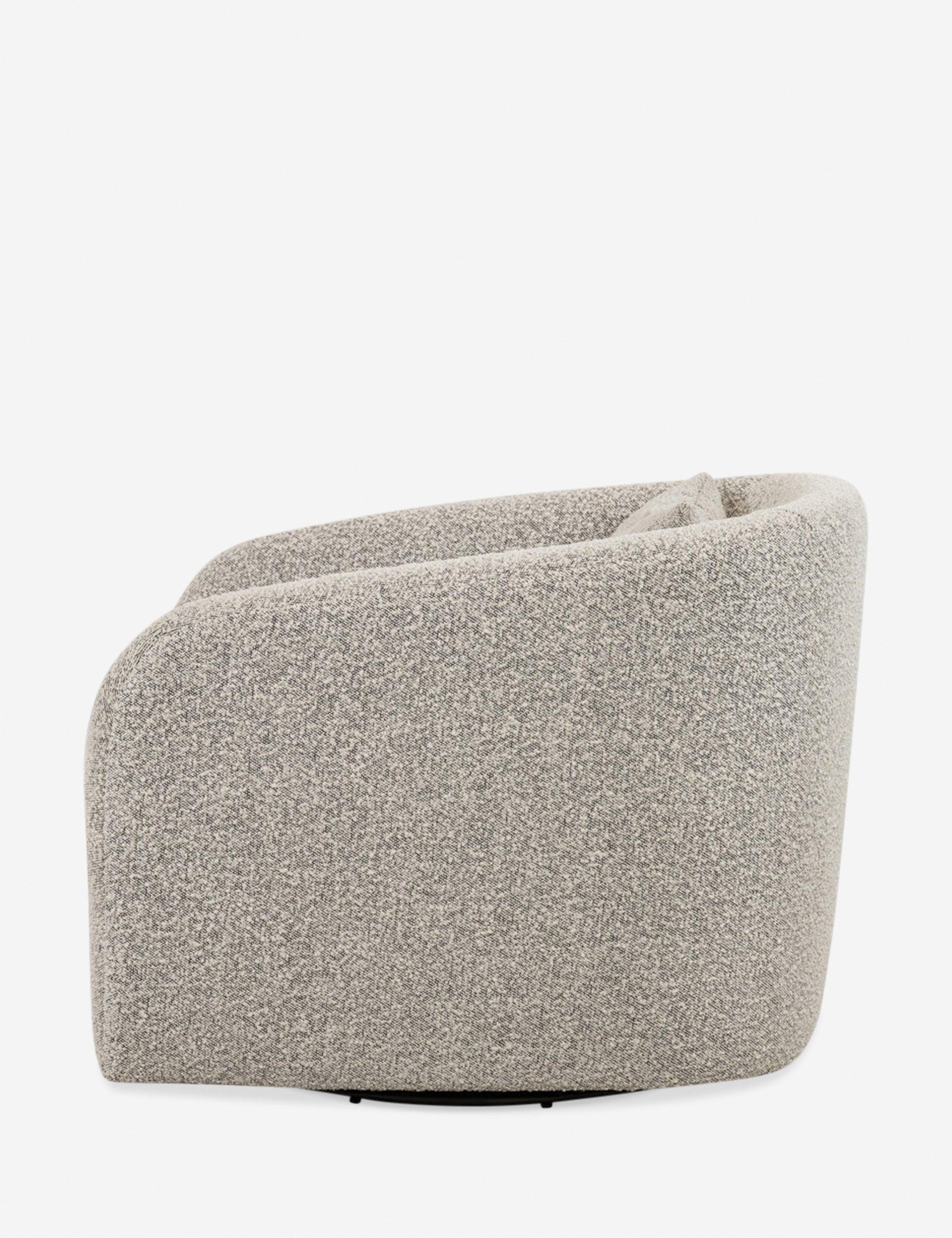 Ren Swivel Chair - Gray Boucle