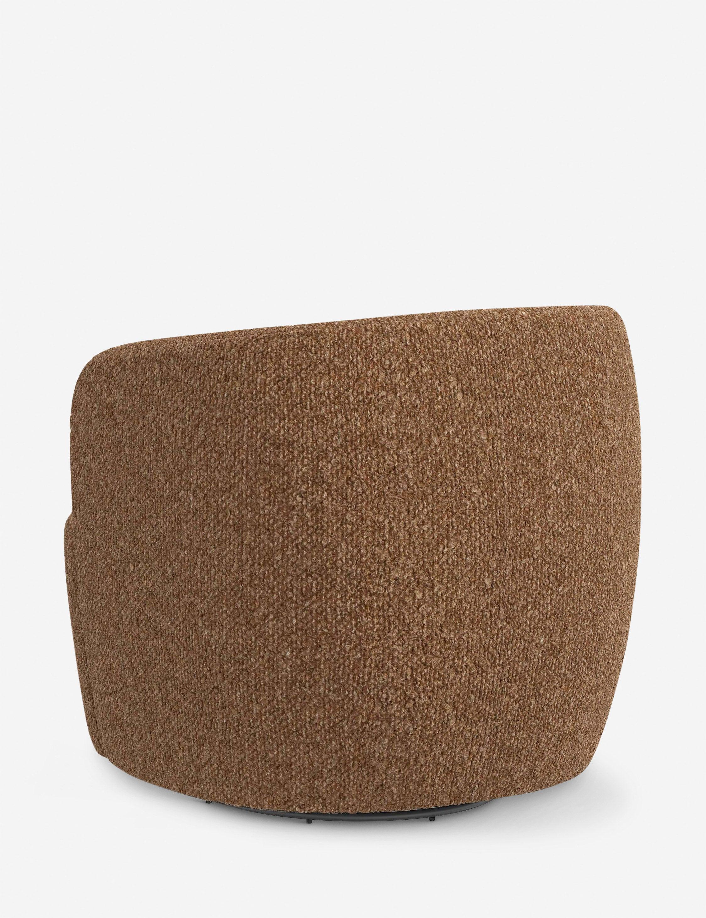 Rue Swivel Chair - Brown Boucle