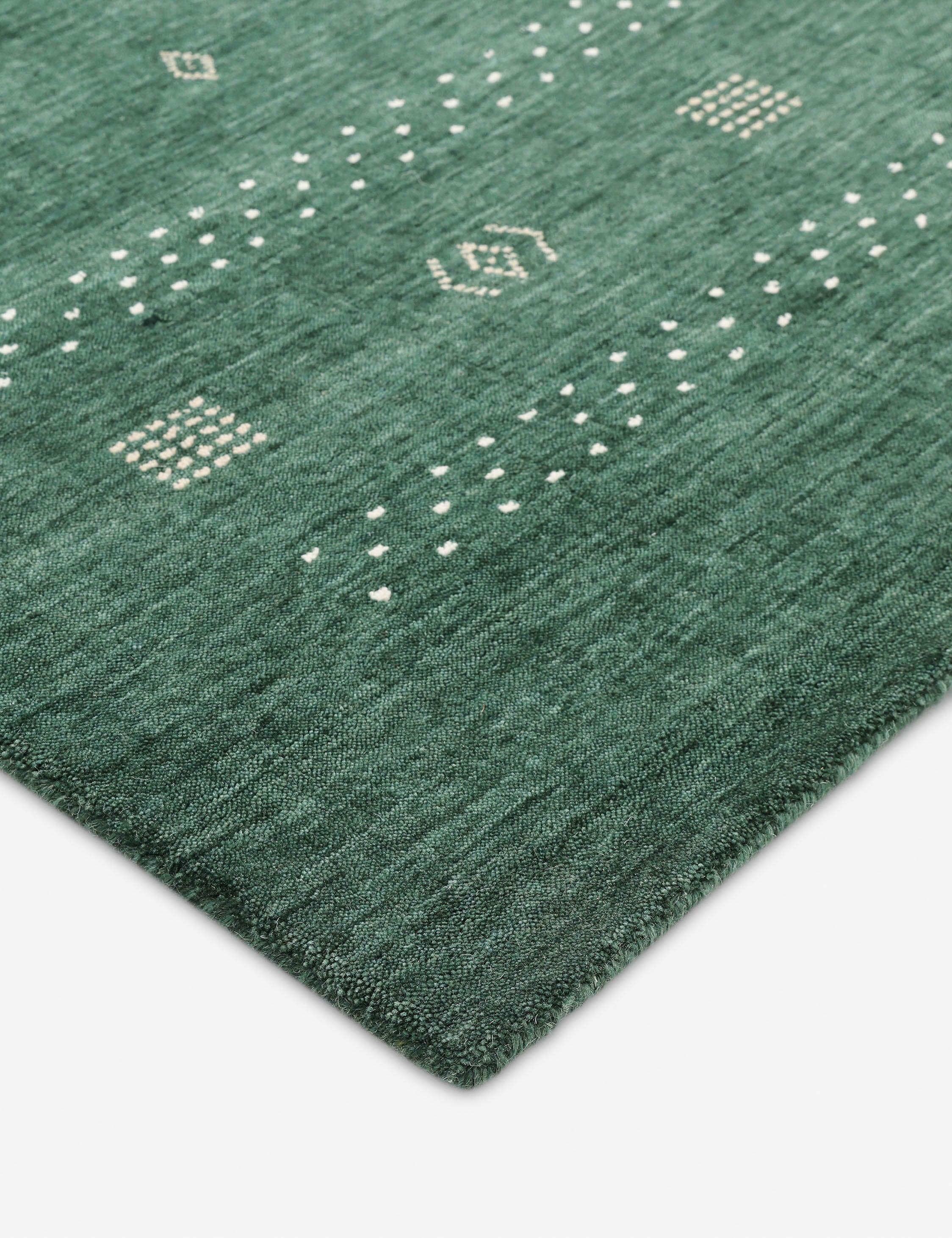 Cyrena Hand-Loomed Wool Rug - Green / 9' x 12'