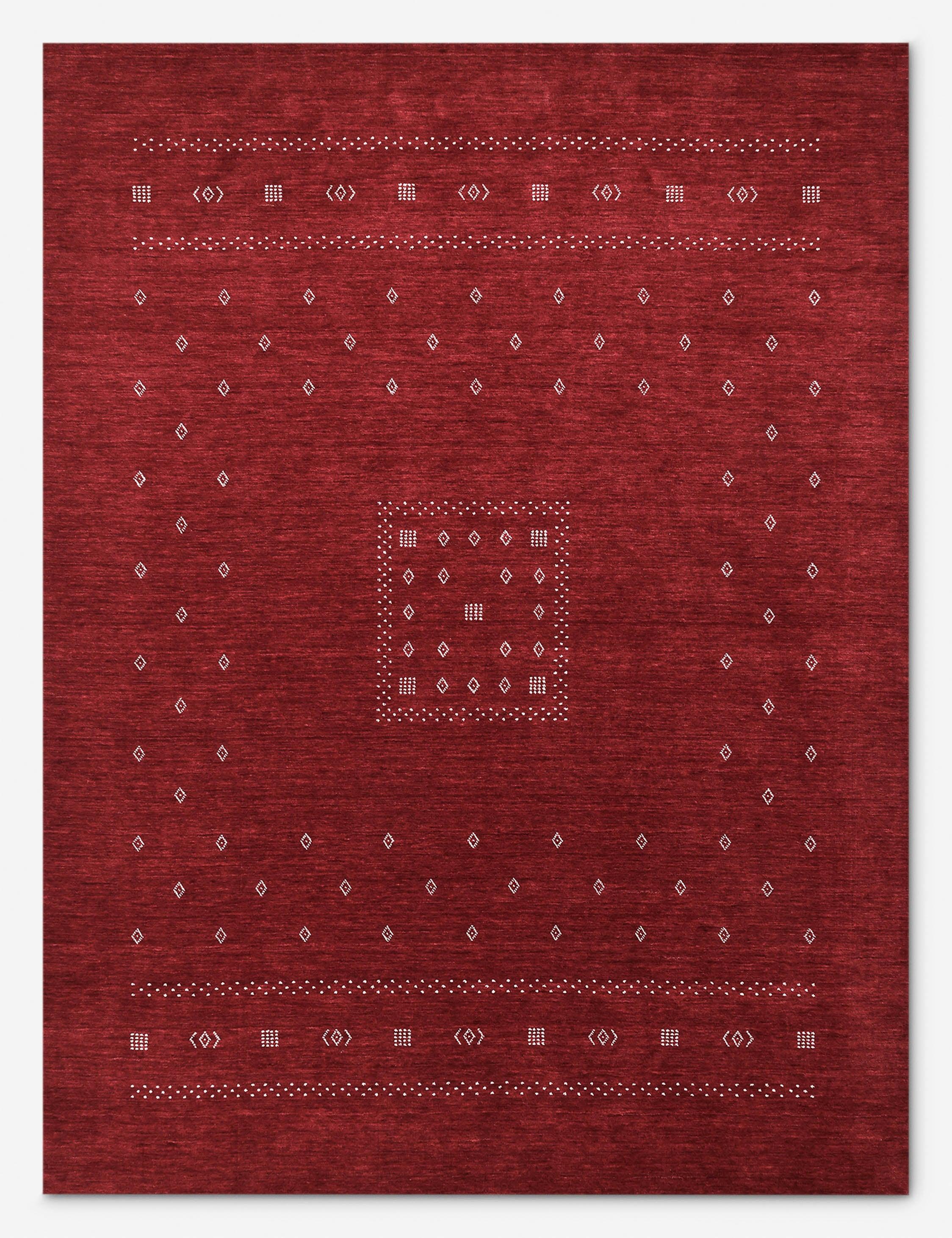 Cyrena Hand-Loomed Wool Rug - Red / 9' x 12'