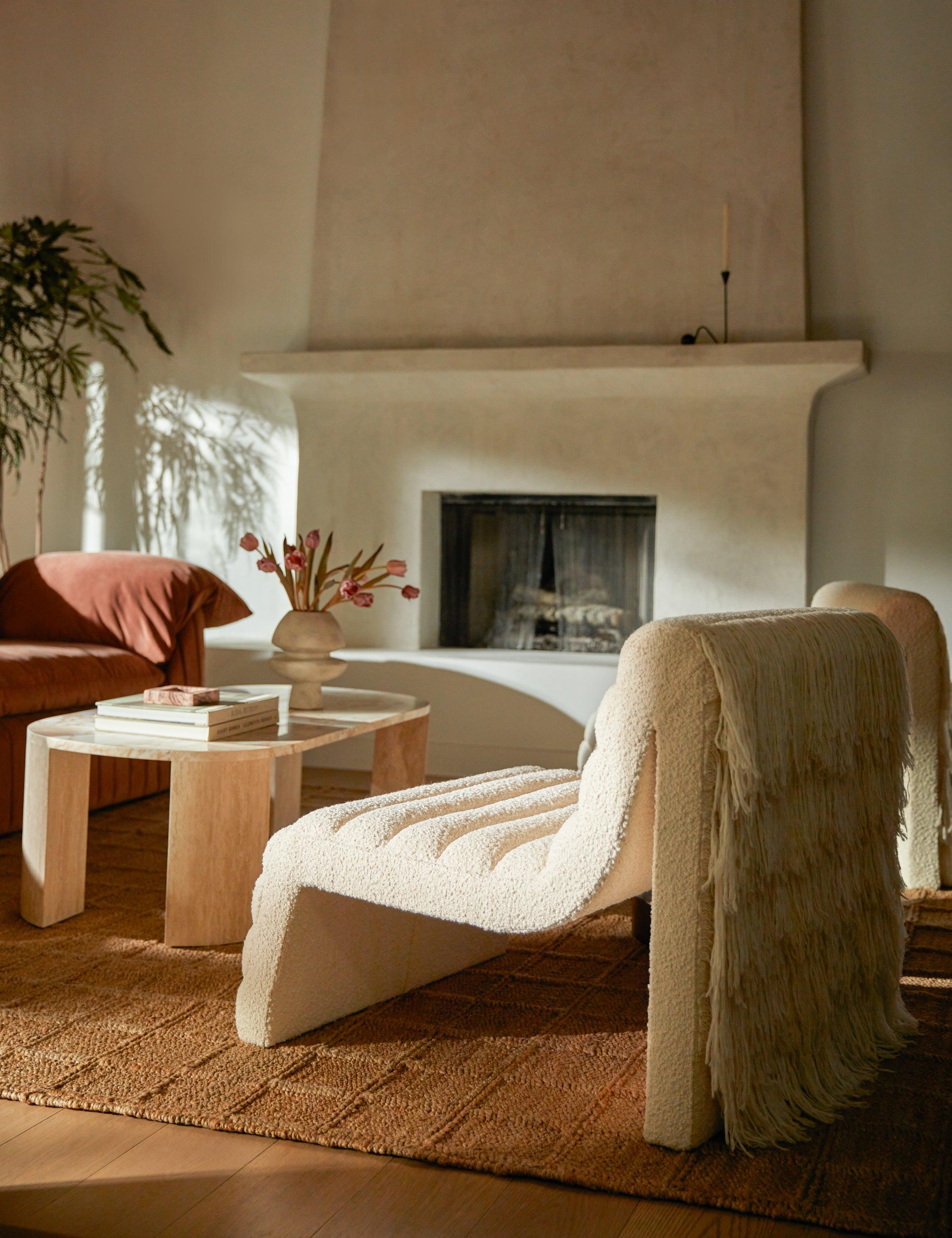 Leon Accent Chair by Carly Cushnie - Ivory Boucle