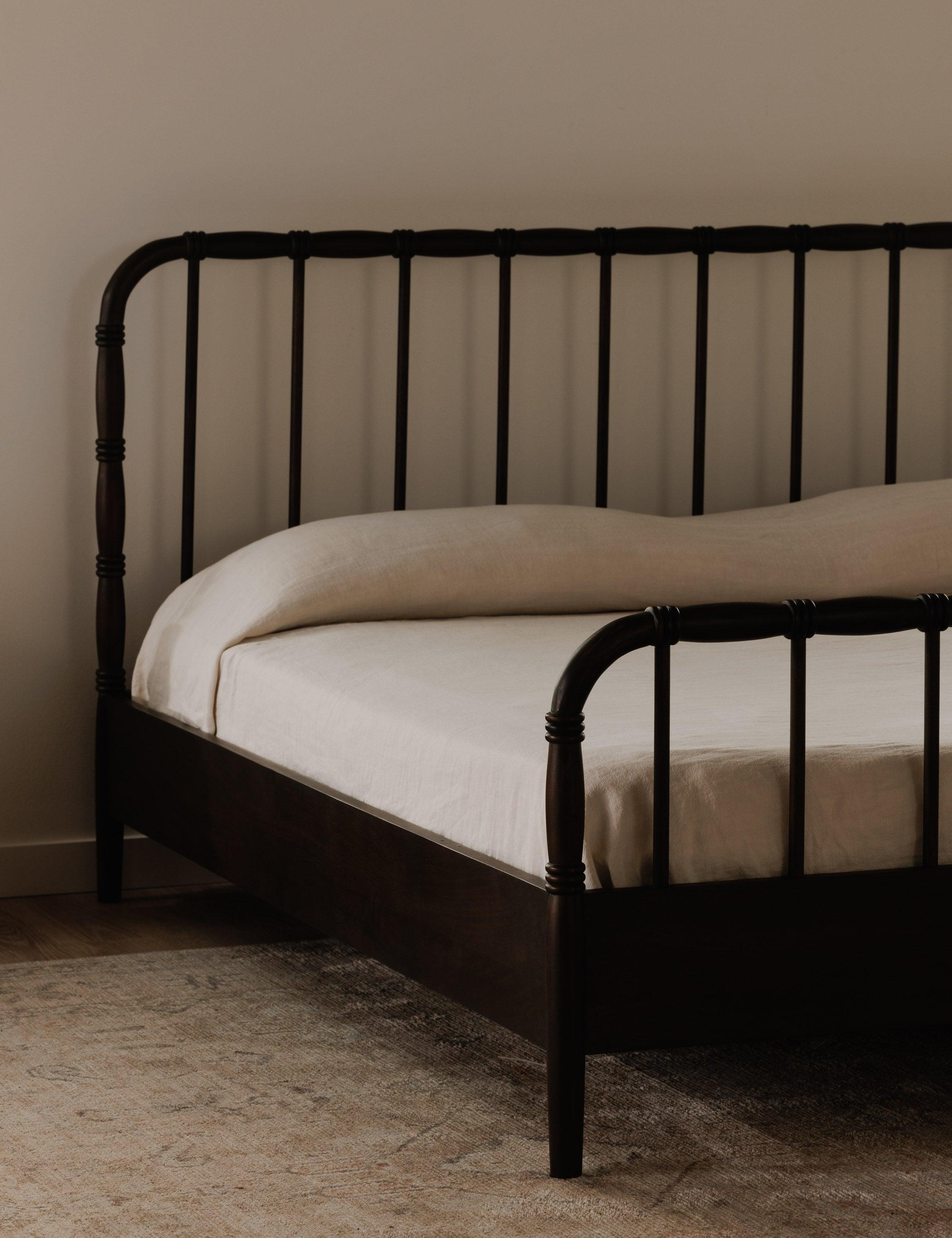 Wallis Platform Bed - Dark Brown / King