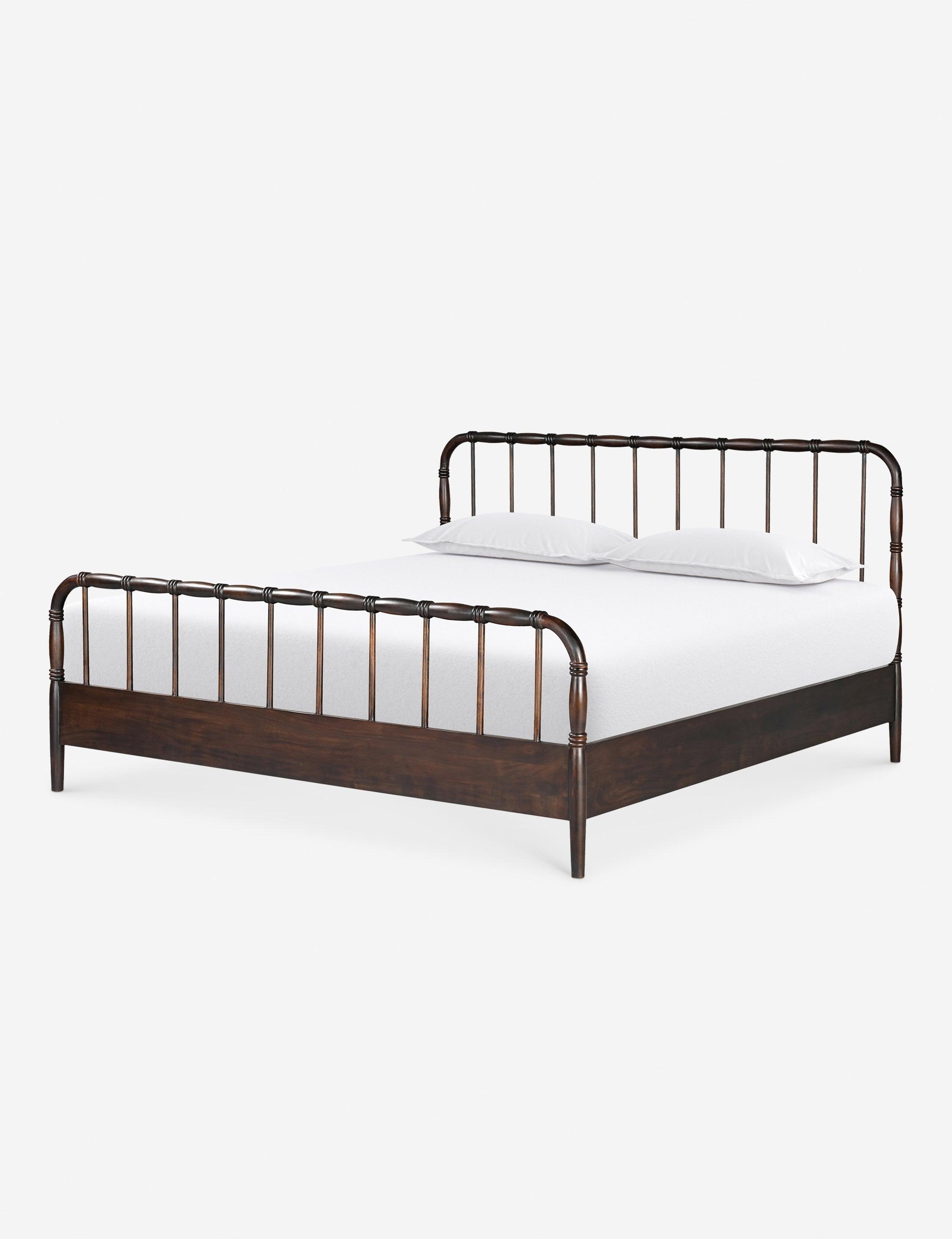 Wallis Platform Bed - Dark Brown / King