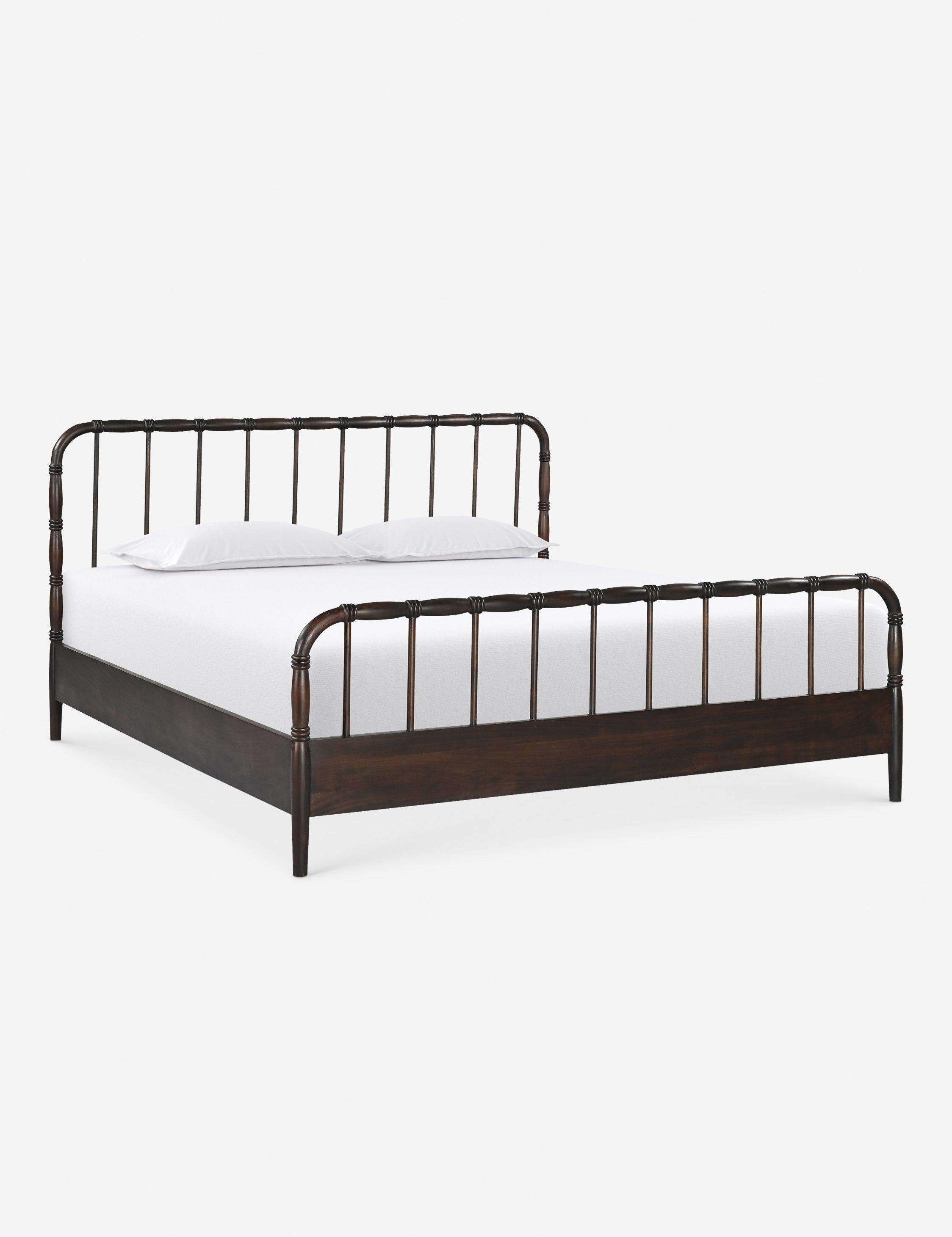 Wallis Platform Bed - Dark Brown / King