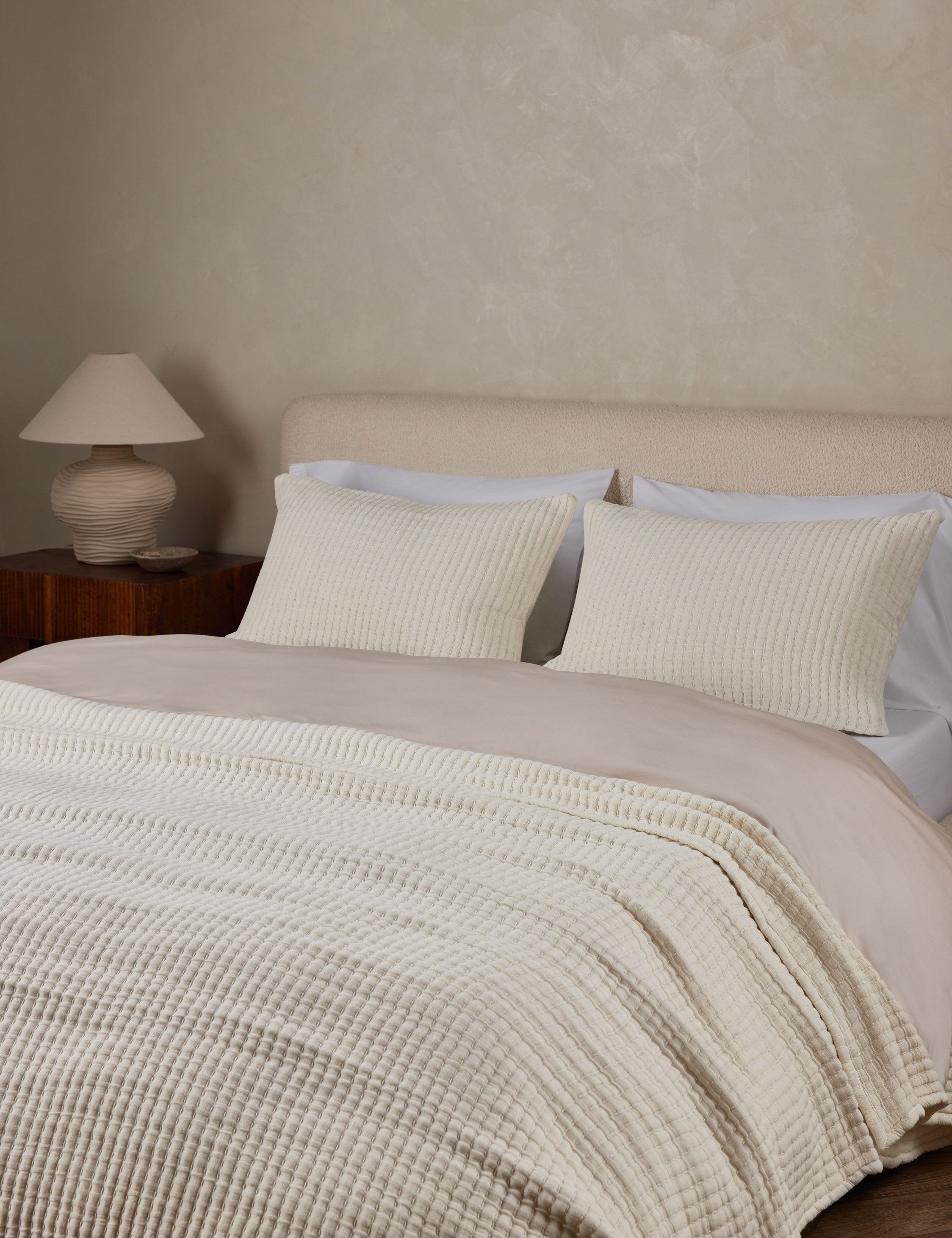 Vancouver Cotton Coverlet by Pom Pom at Home - Cream / King