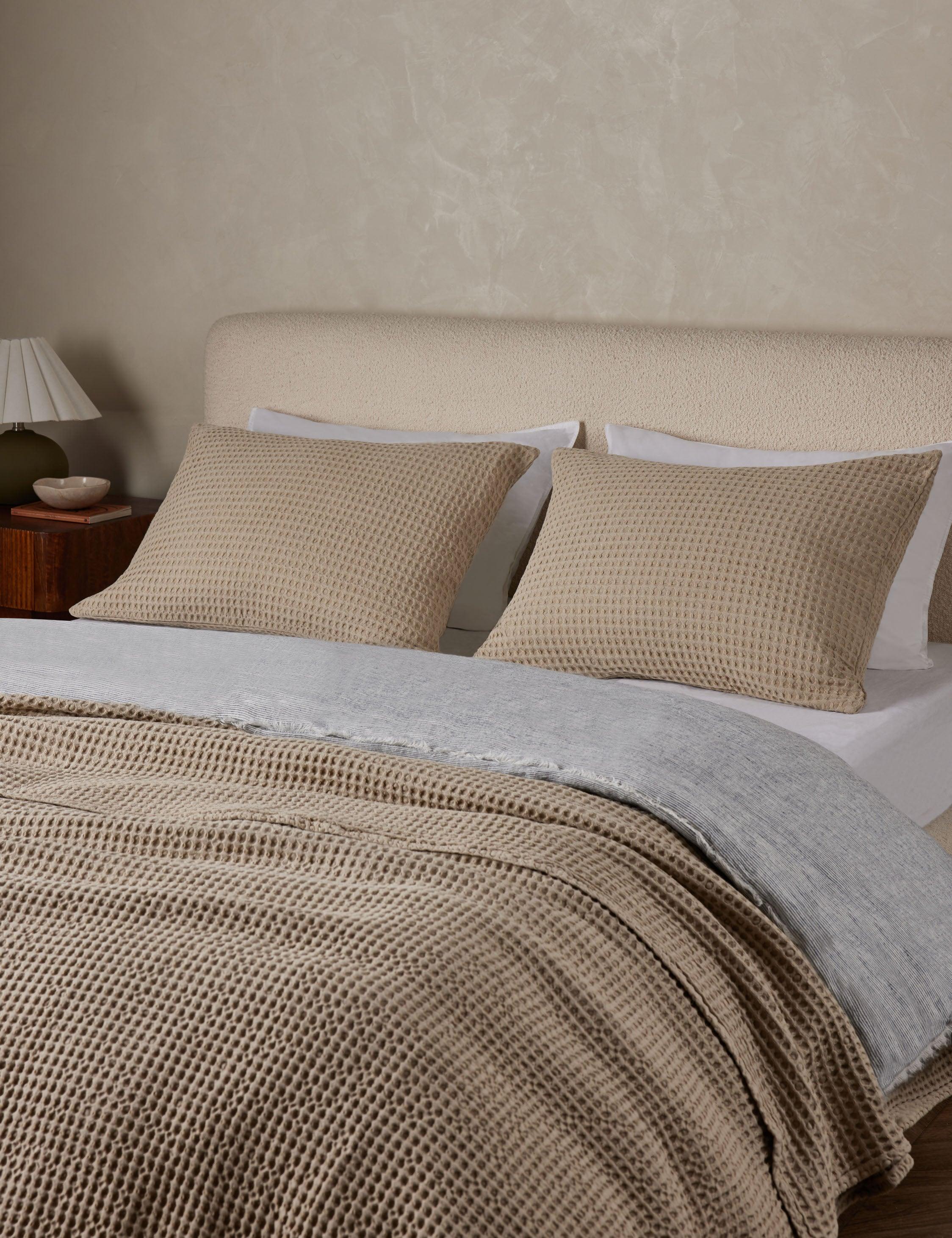 Zuma Cotton Waffle Weave Sham by Pom Pom at Home - Natural / King
