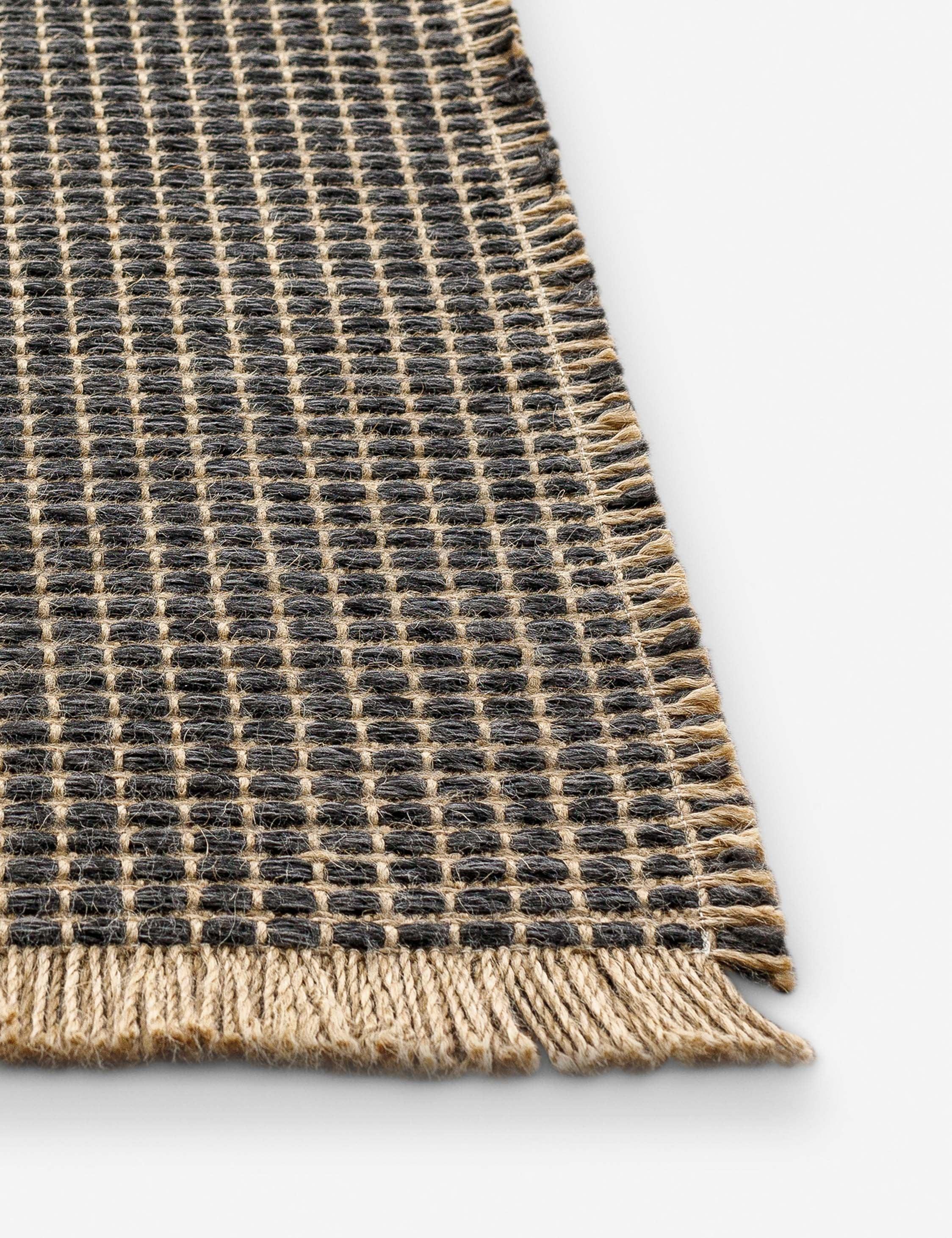 Kimi II Jute Rug by Becki Owens x Surya - Black and Natural / 3'11" x 5'7"