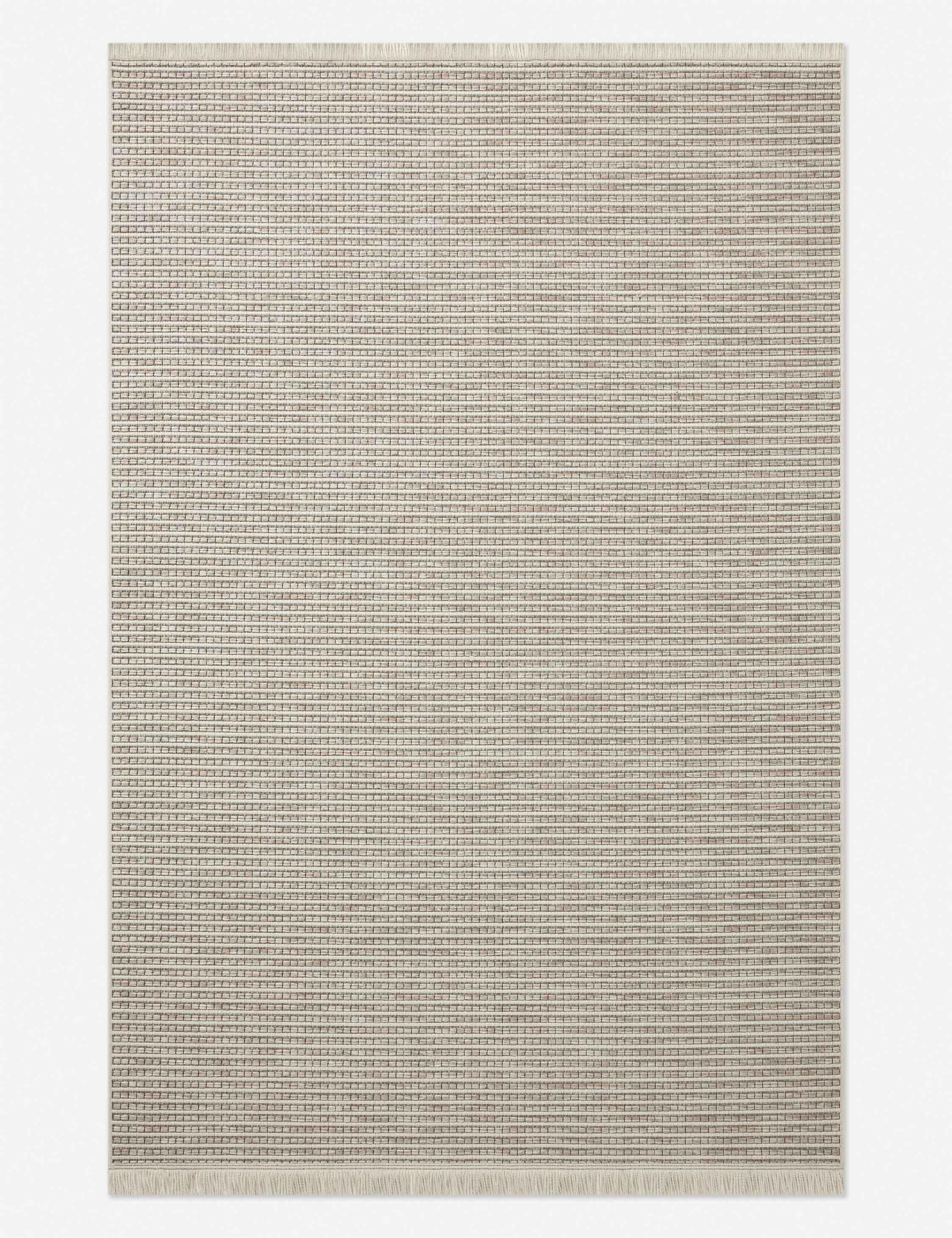 Malibu III Indoor / Outdoor Rug by Amber Lewis x Loloi - Ivory and Dove / 2'3" x 7'7" Runner