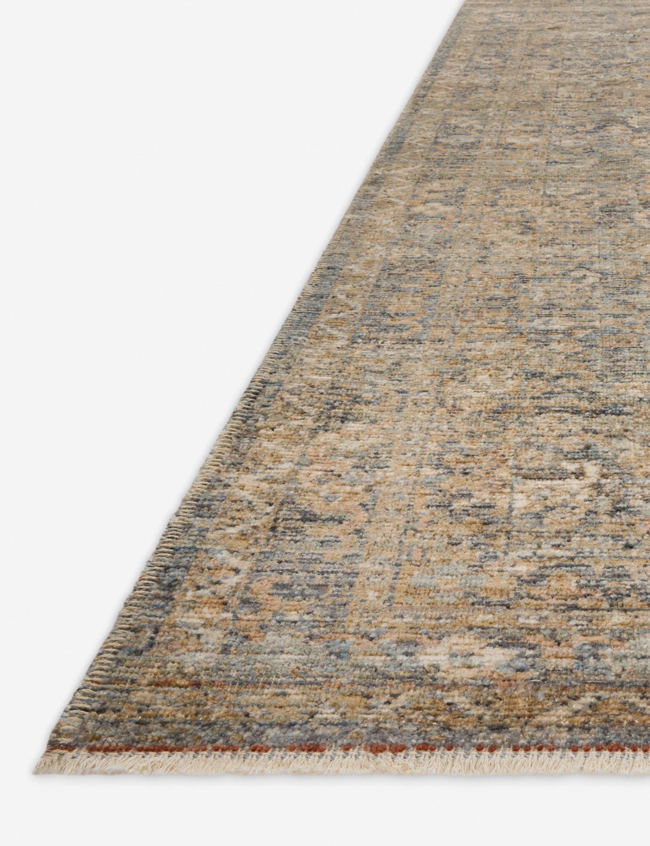 Molly I Rug by Amber Lewis x Loloi - Denim and Gold / 3' x 5'