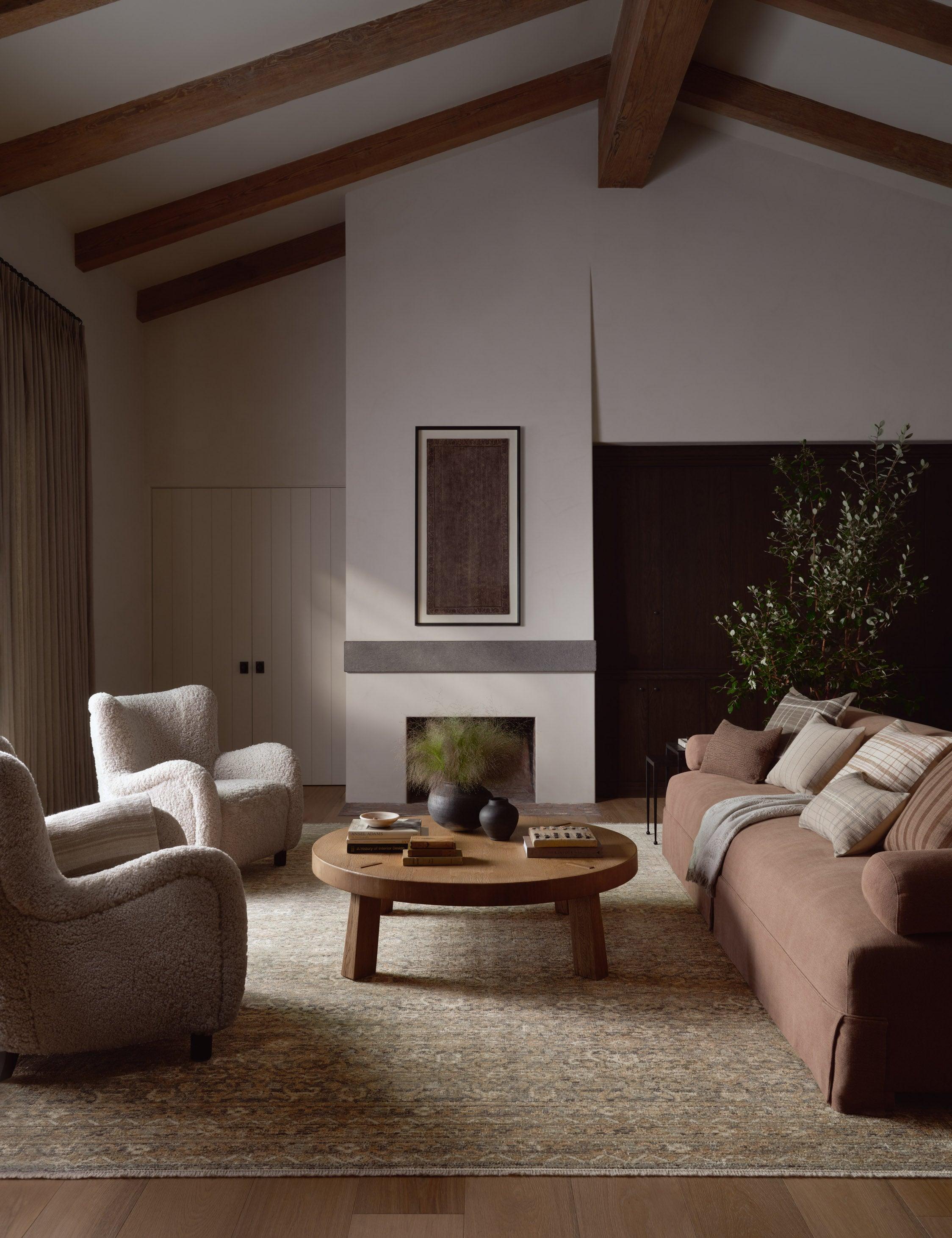 Molly I Rug by Amber Lewis x Loloi - Denim and Gold / 3' x 5'