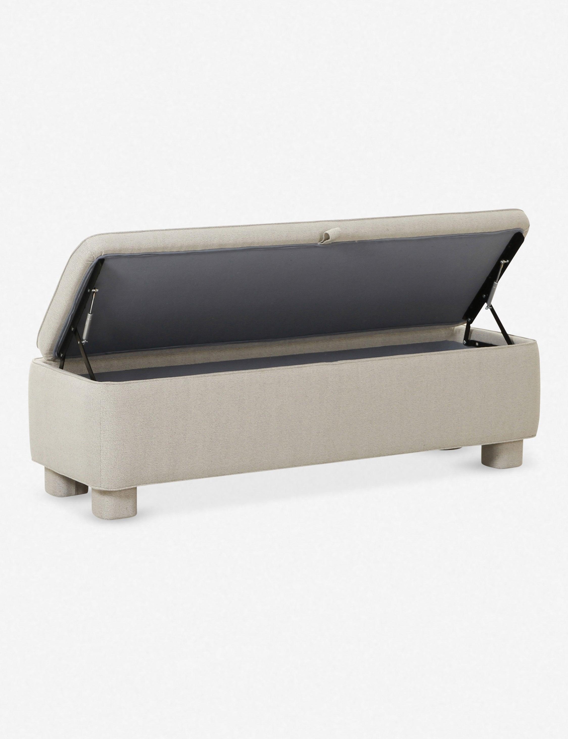 Asner Storage Bench - Light Gray