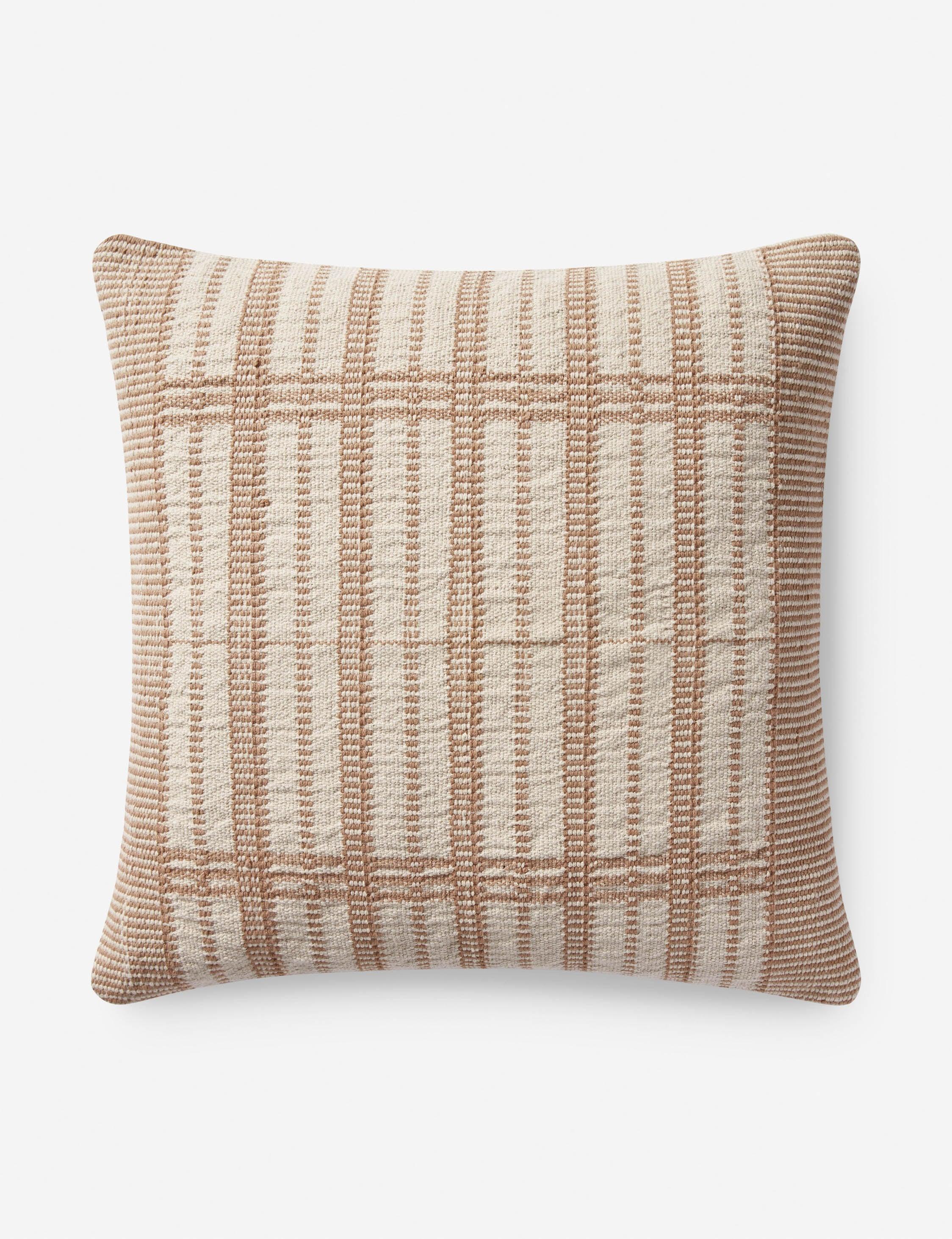 Marion Pillow by Magnolia Home by Joanna Gaines X Loloi - Gold and Beige / Polyester