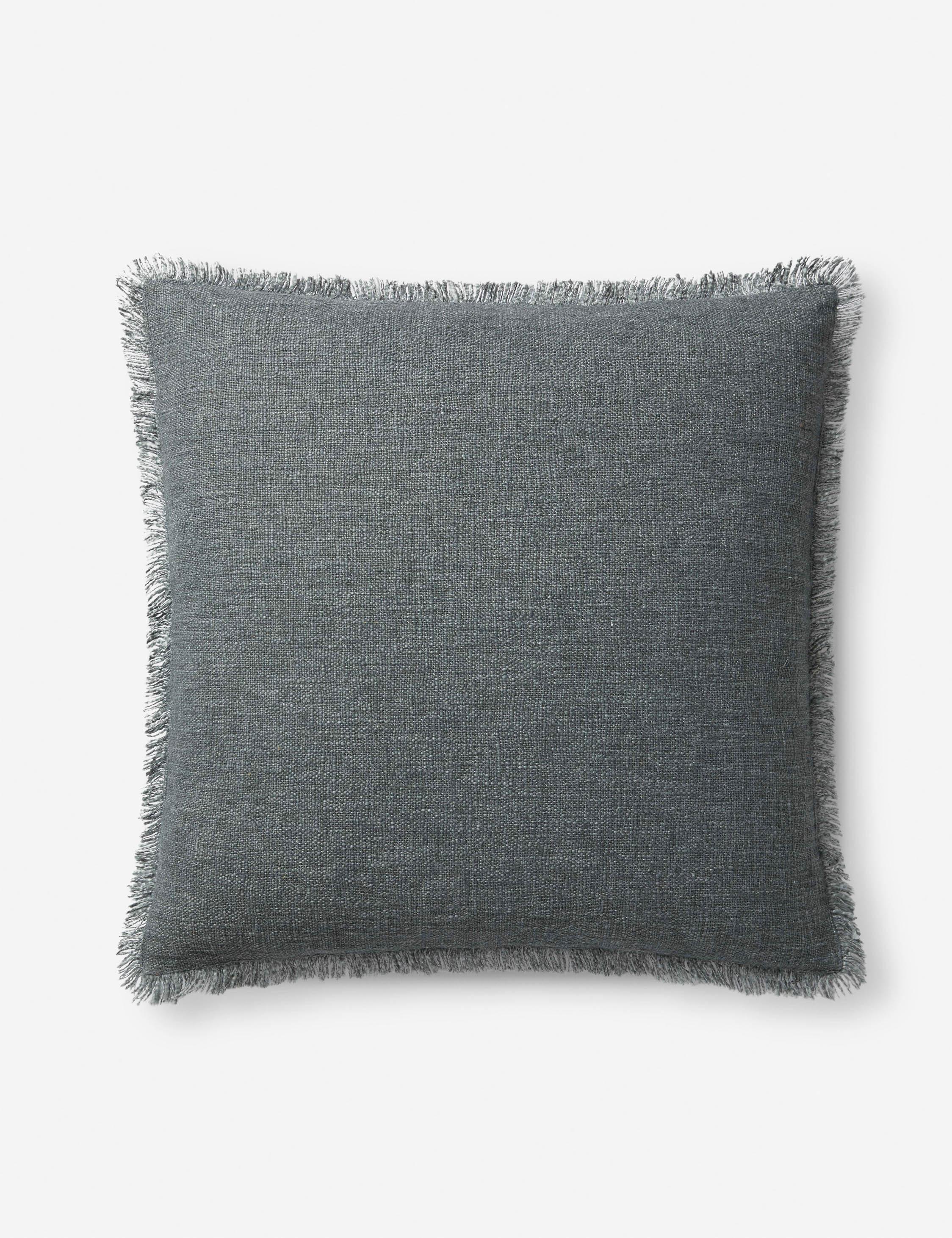 Sable Pillow by Amber Lewis x Loloi - Blue / 22" x 22" / Down