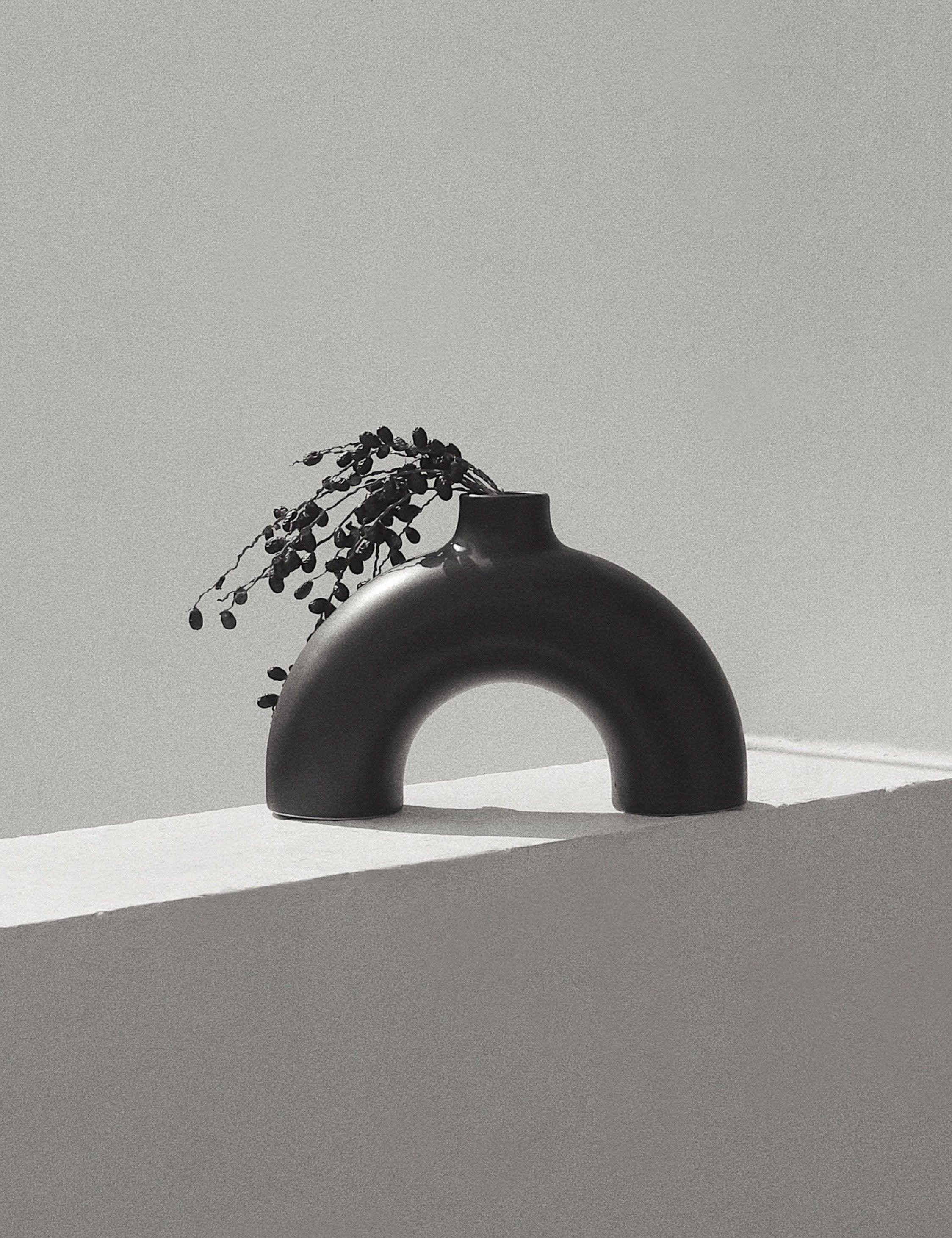 Half Polo Decorative Vase by Osmos Studio - Black