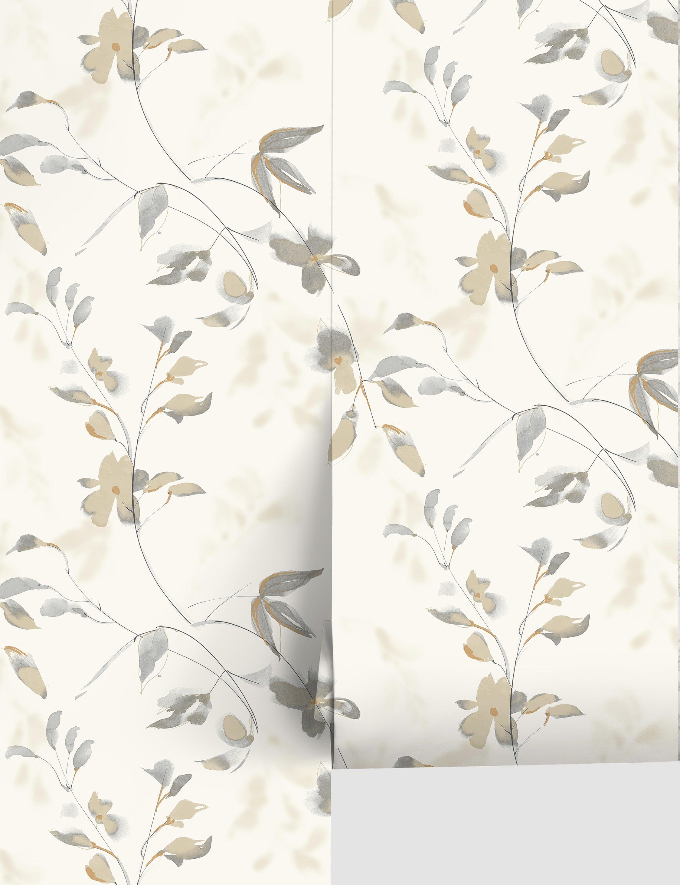 Linden Flower Premium Peel + Stick Wallpaper - Natural