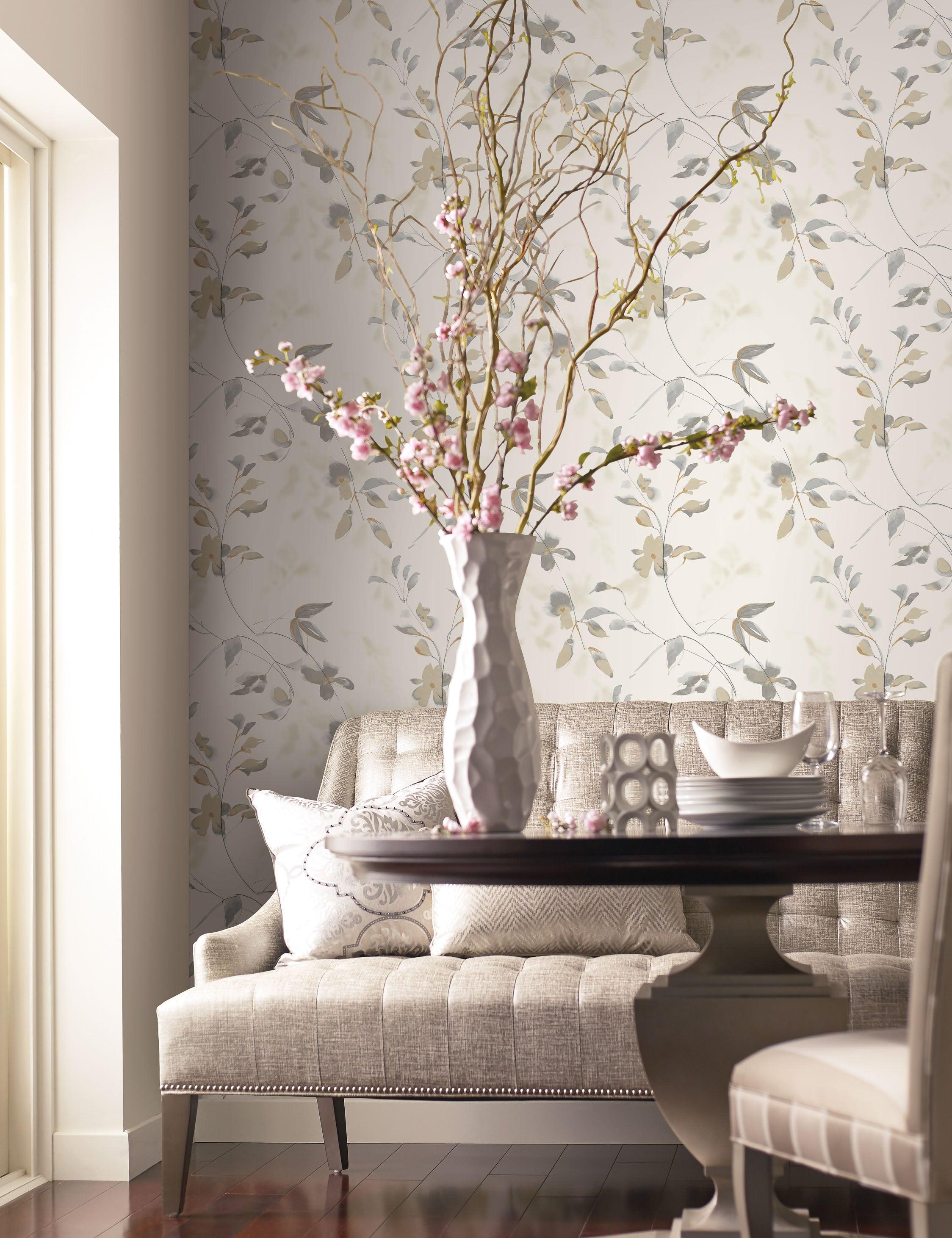 Linden Flower Premium Peel + Stick Wallpaper - Natural