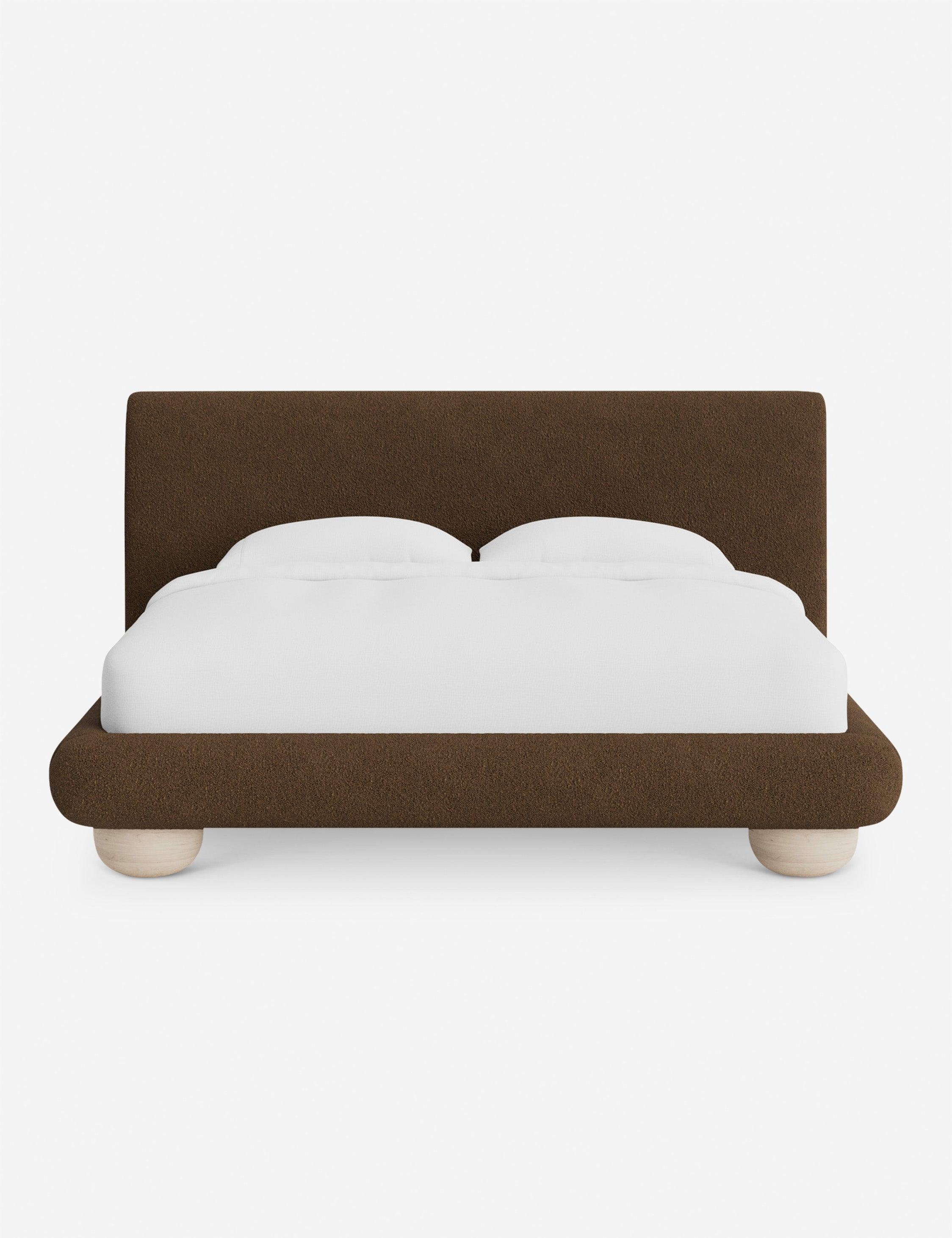 Rigby Platform Bed - Brown Luxe Boucle / Cal King