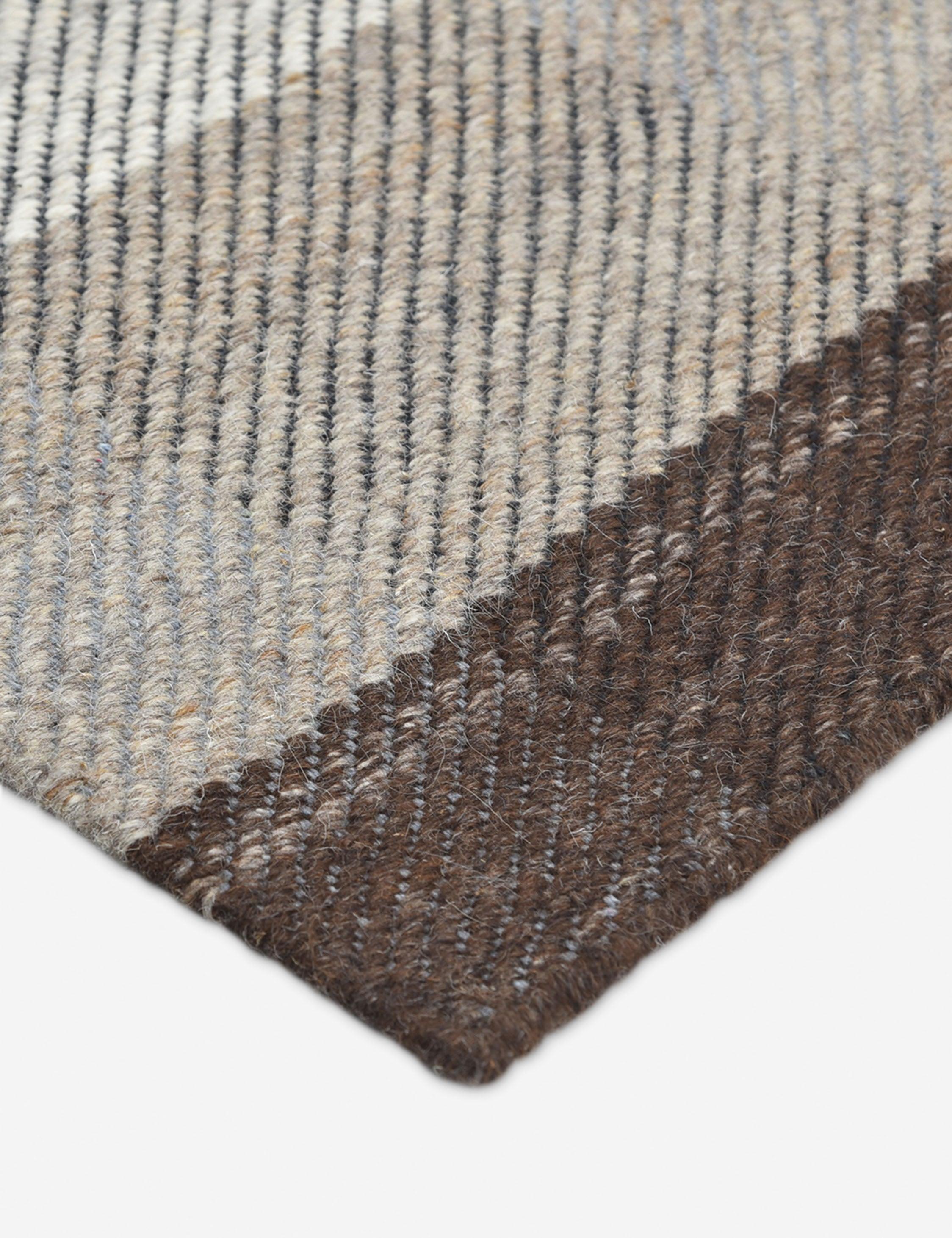 Elysian Gray 8' x 10' Handwoven Wool Blend Easy-Care Rug