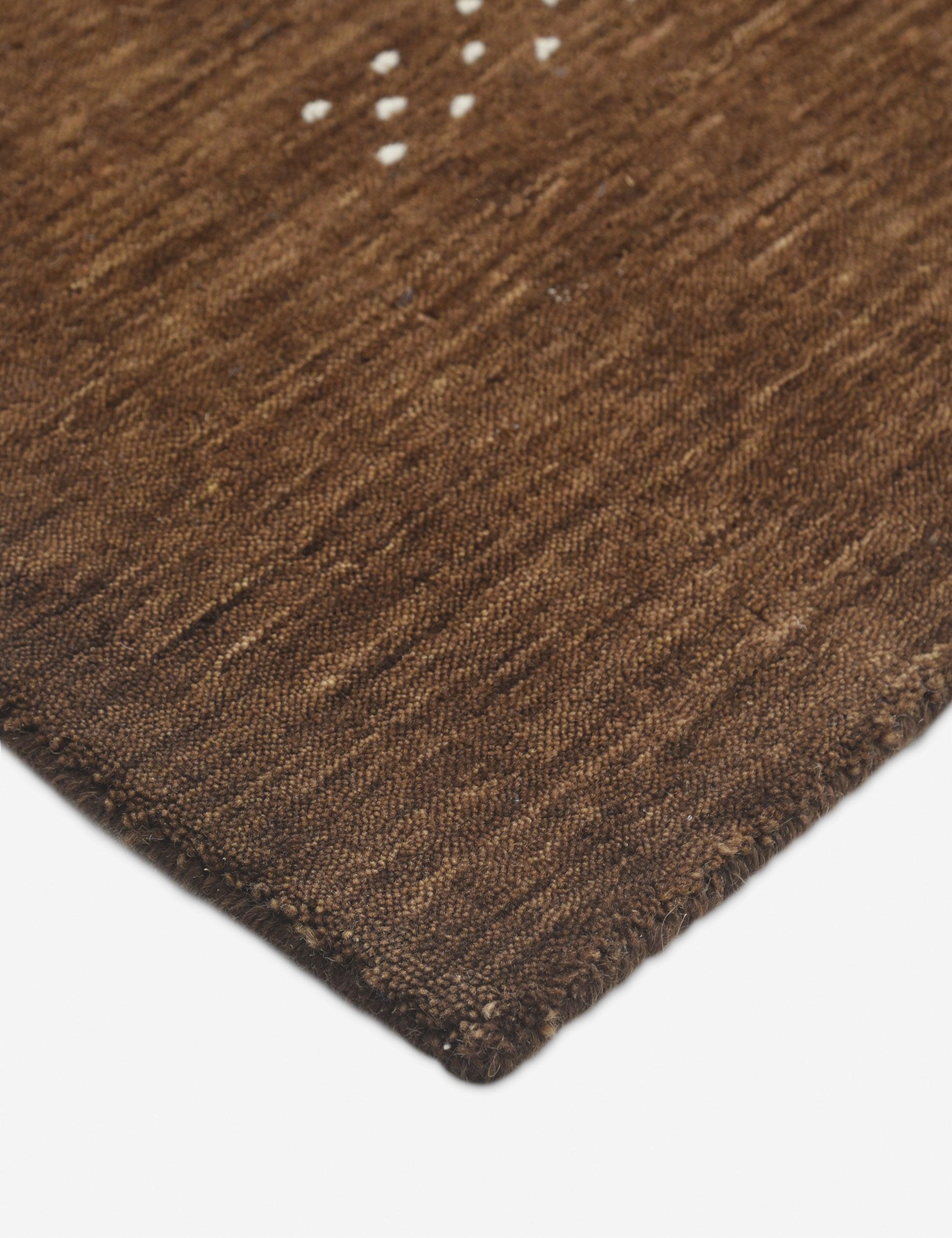 Cyrena Hand-Loomed Wool Rug - Brown / 5' x 8'