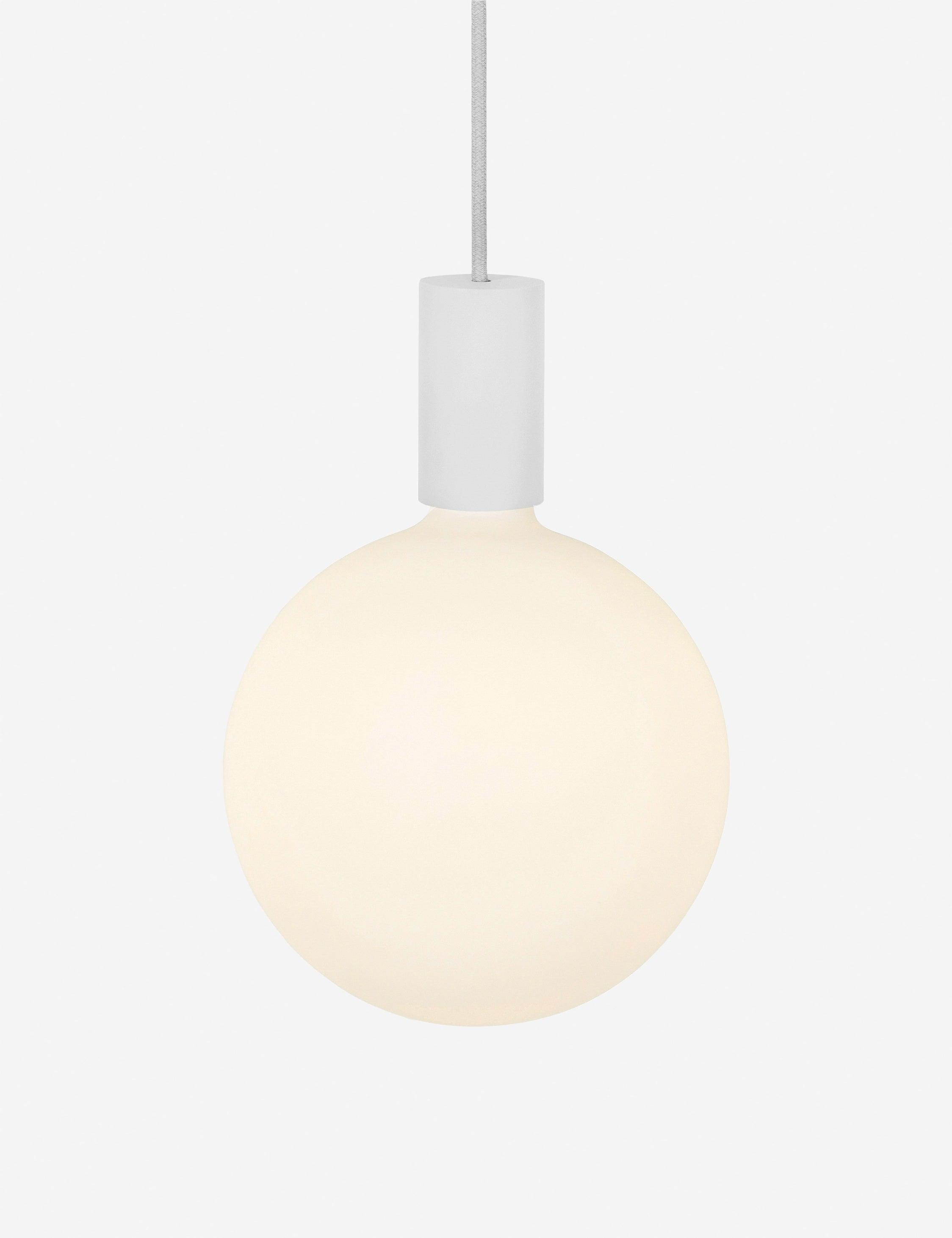 Alumina Sphere V Mini LED Globe Pendant Light - Matte White, 5" Diameter