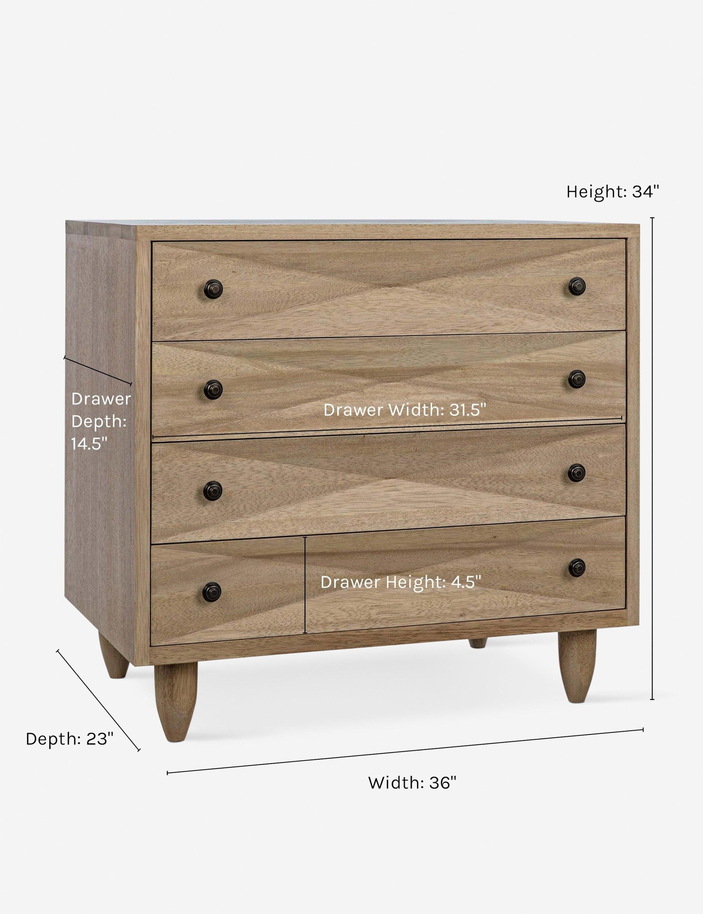 Sen 4-Drawer Dresser - Dark Walnut