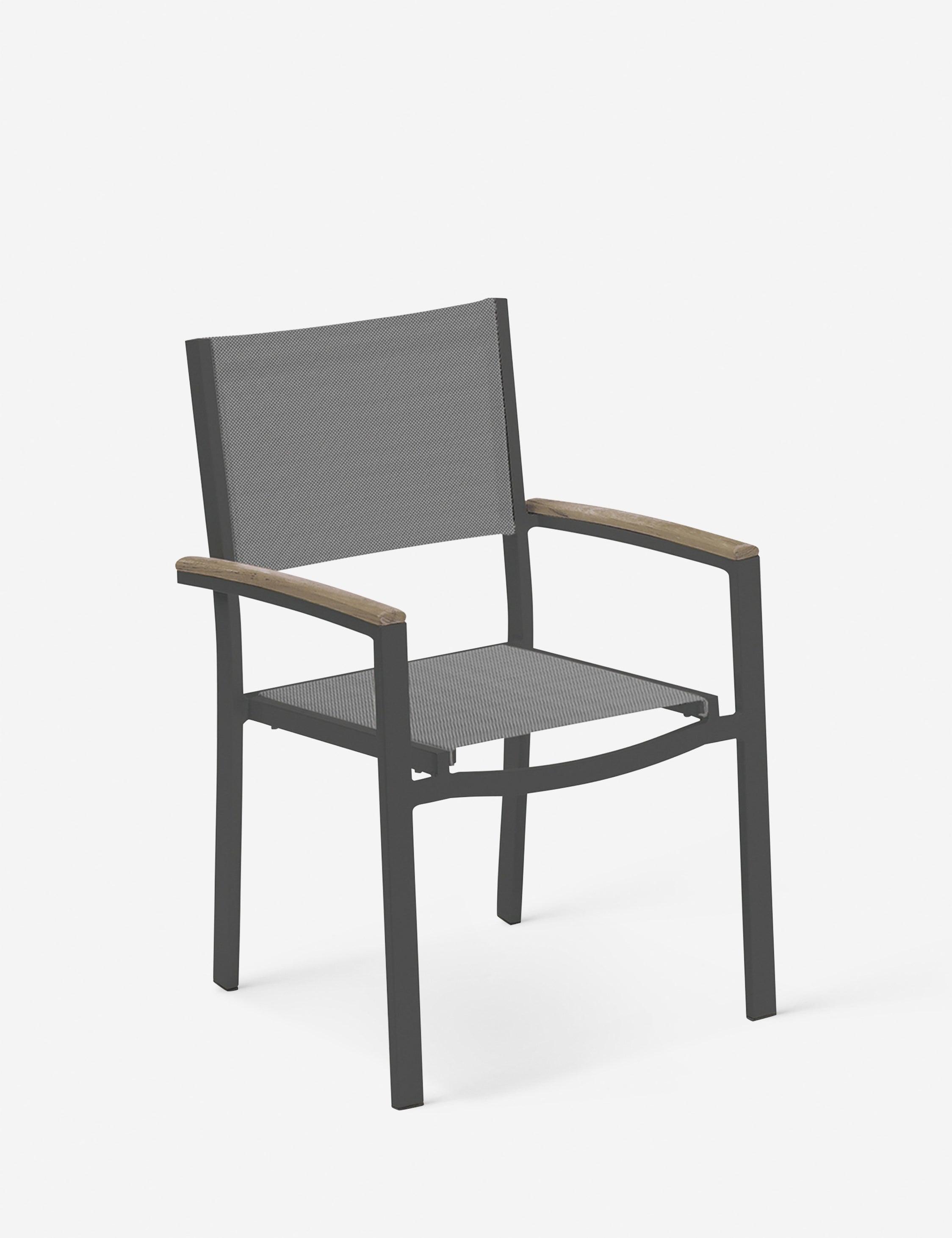 Hermes Indoor / Outdoor Dining Chair (Set of 2) - Gray and Carbon