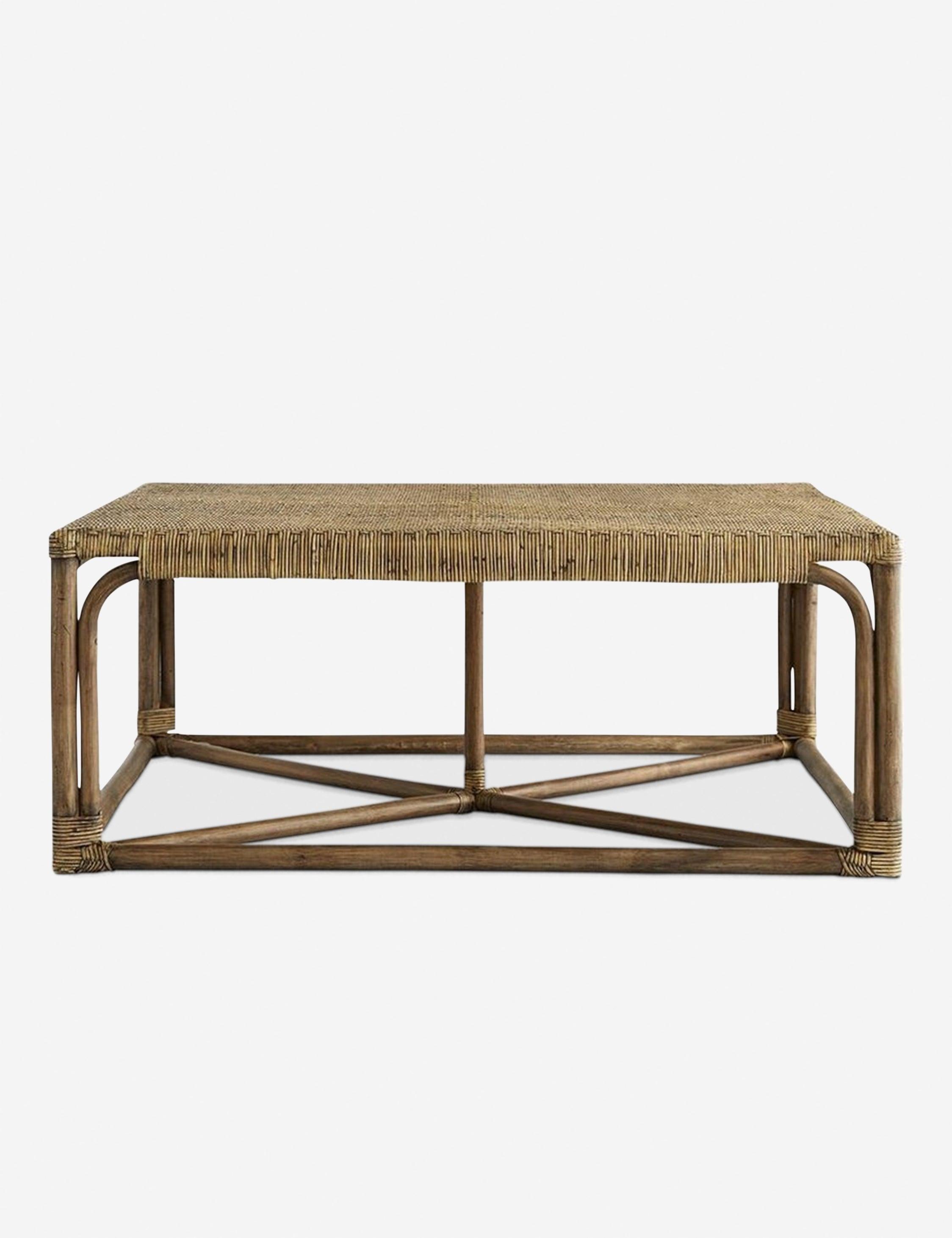 Underhill 40'' Square Woven Rattan Coffee Table