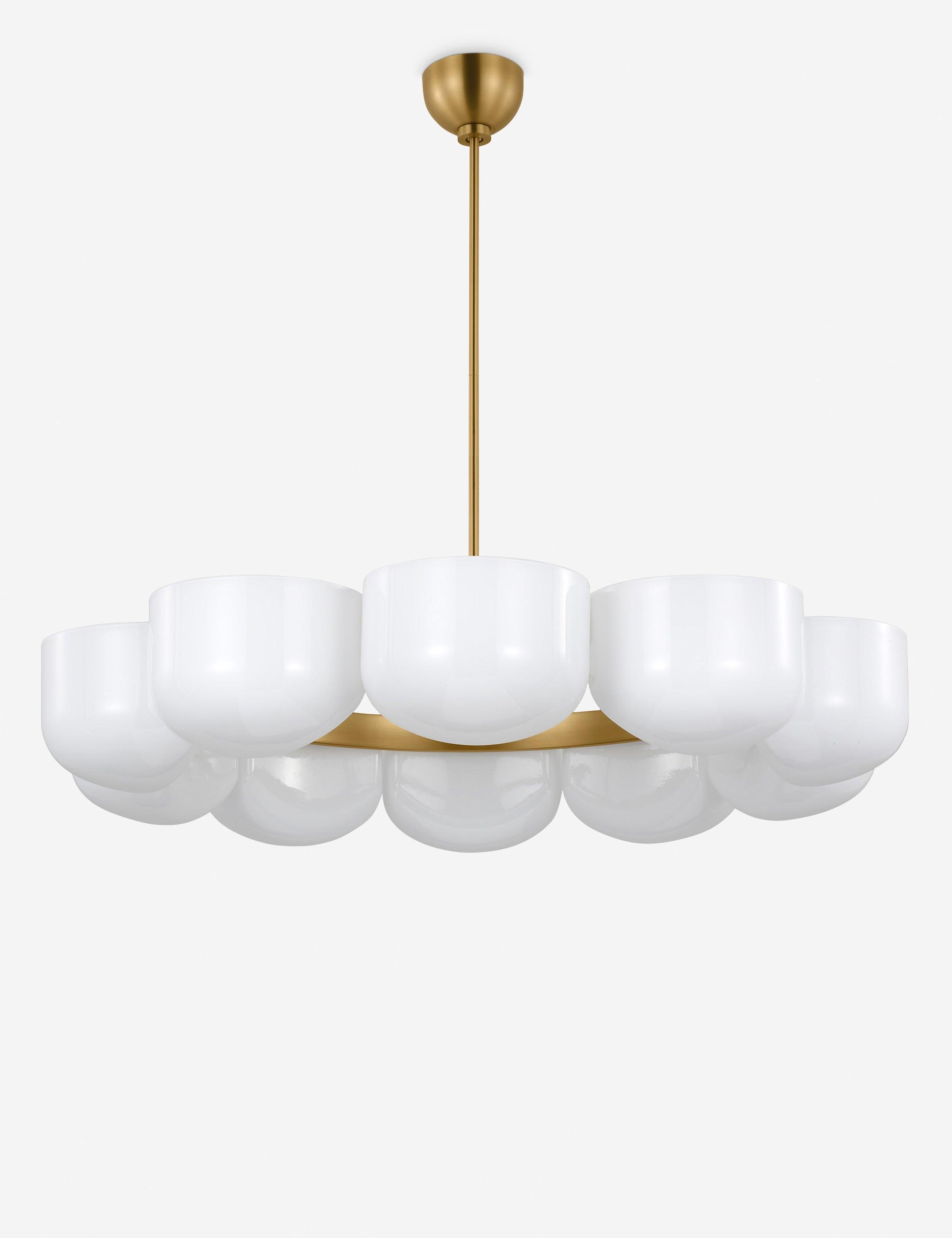 Cheverny Chandelier by Christiane Lemieux - Burnished Brass / 36"Dia