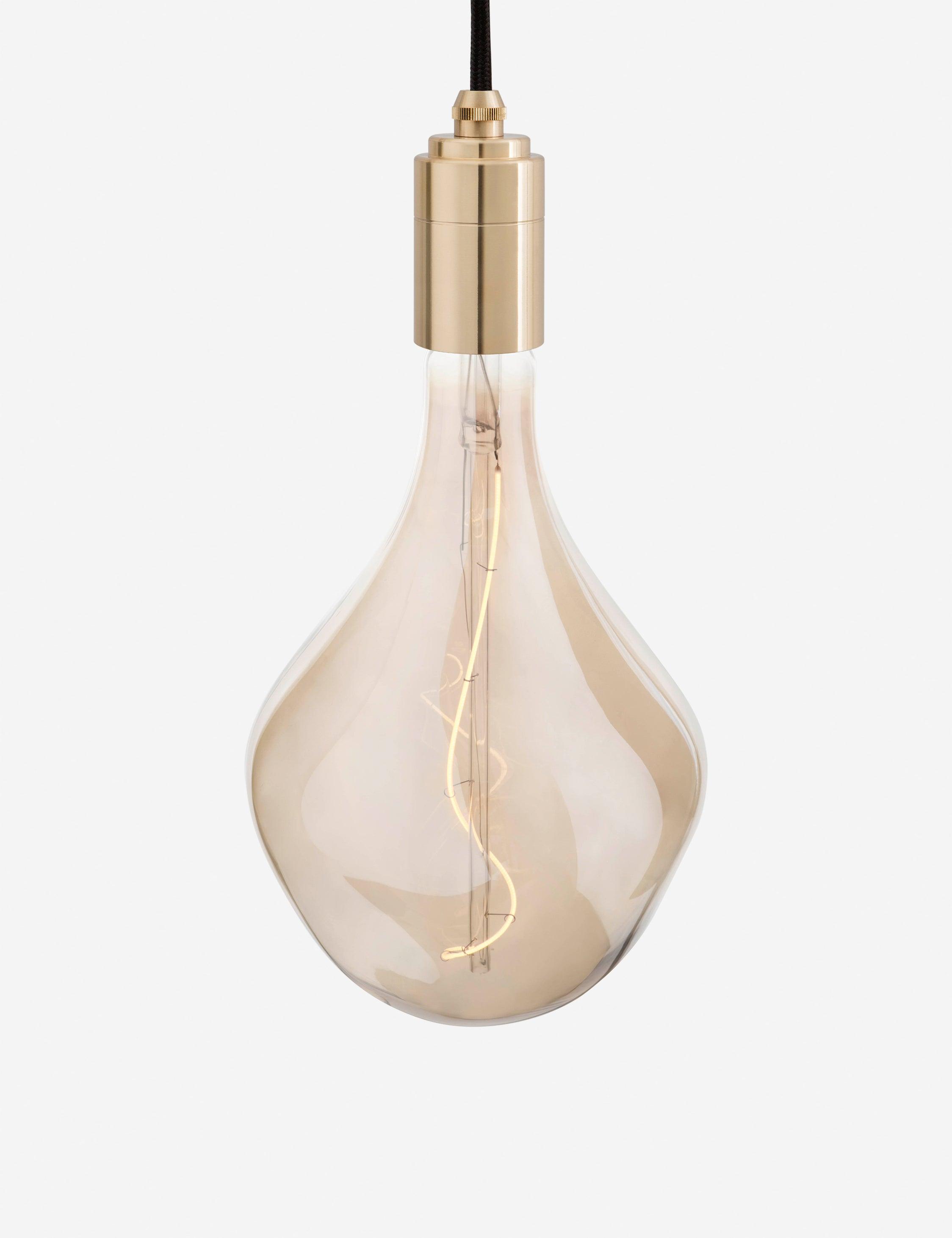Voronoi II Brass Single Pendant with Organic LED Bulb - 11" Height