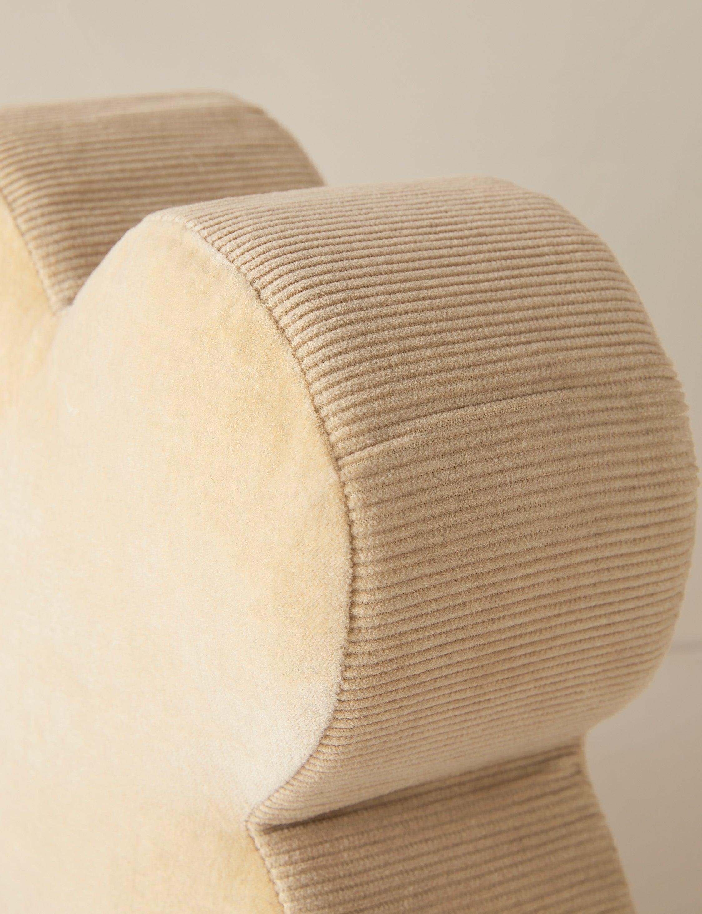 Velvet Clover Pillow by Sarah Sherman Samuel - Light Beige
