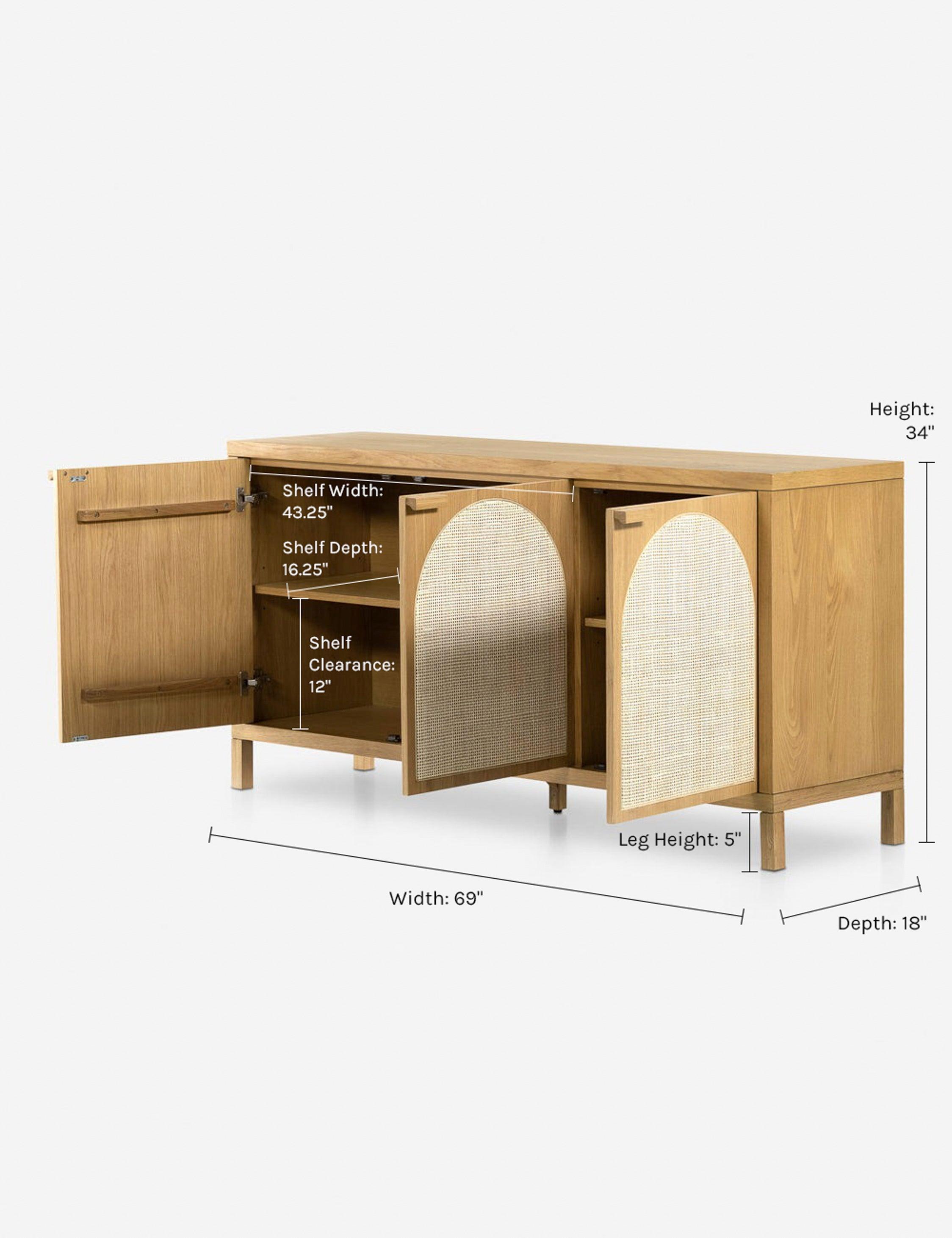 Verna Sideboard - Honey Oak