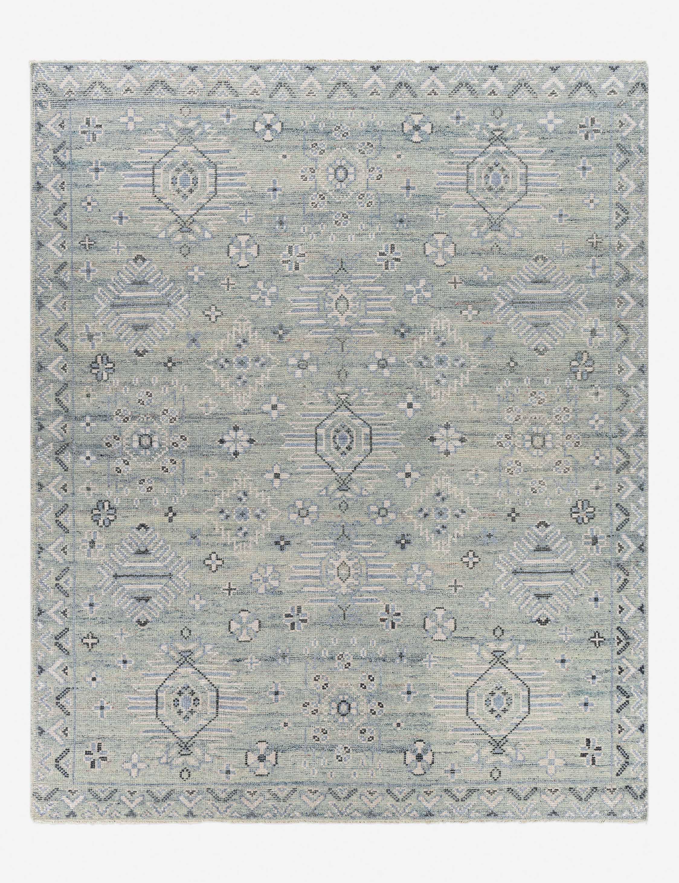 Barrish Hand-Knotted Wool-Blend Rug - 8'10" x 12'