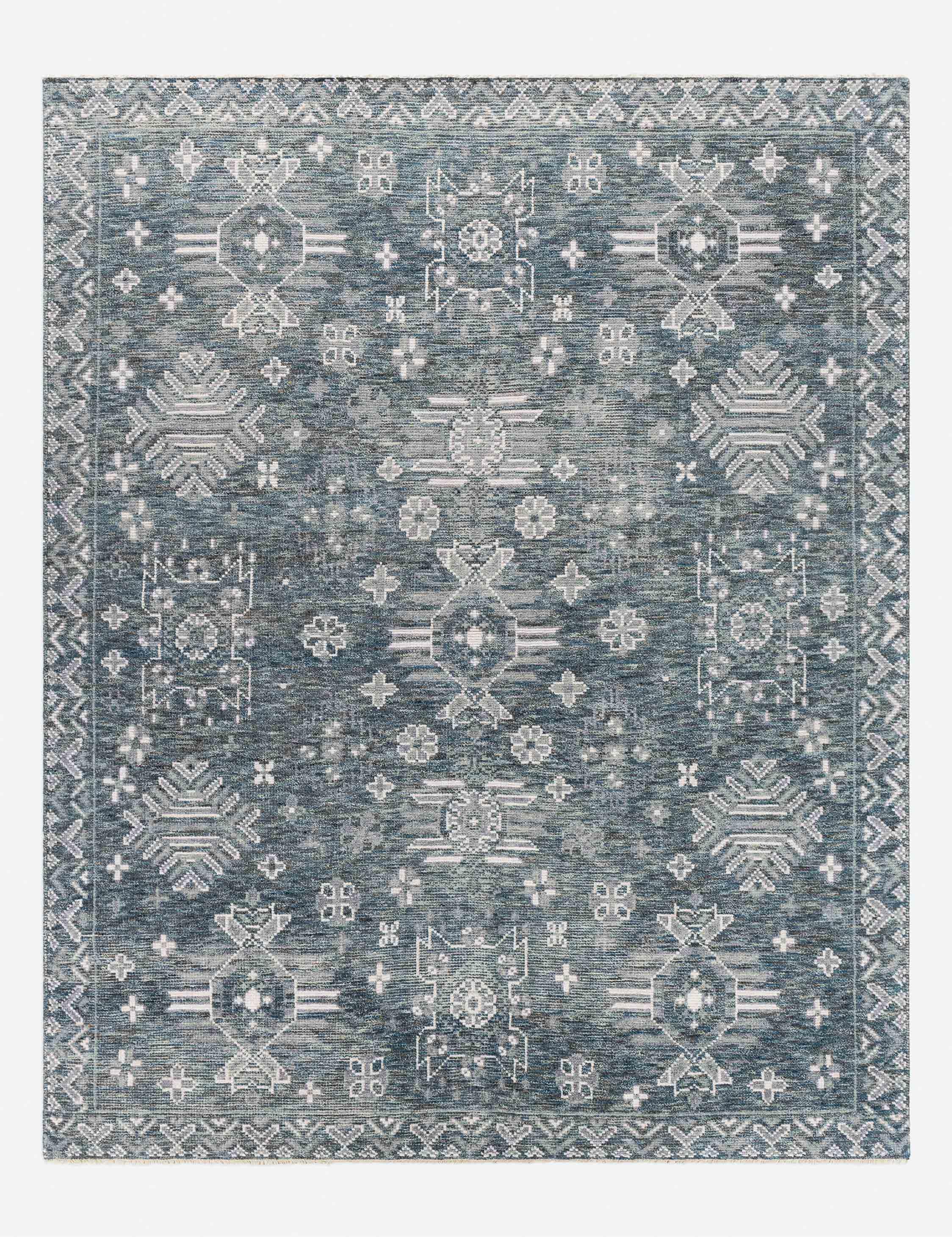 Elspeth Hand-Knotted Black Wool-Blend 8' x 10' Rug