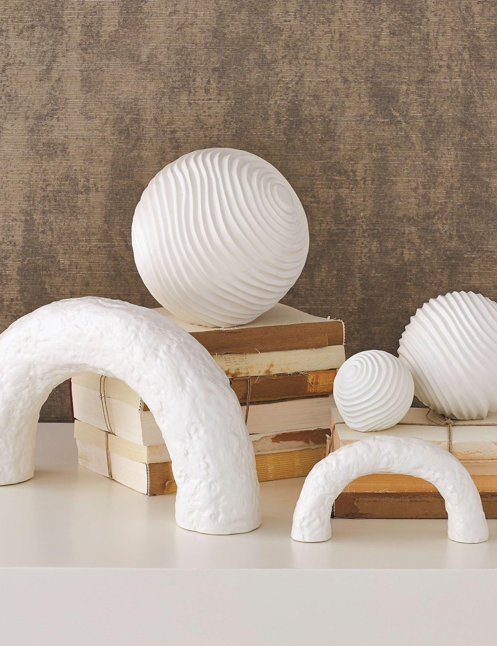 Germain Large Matte White Ceramic Arch Sculpture