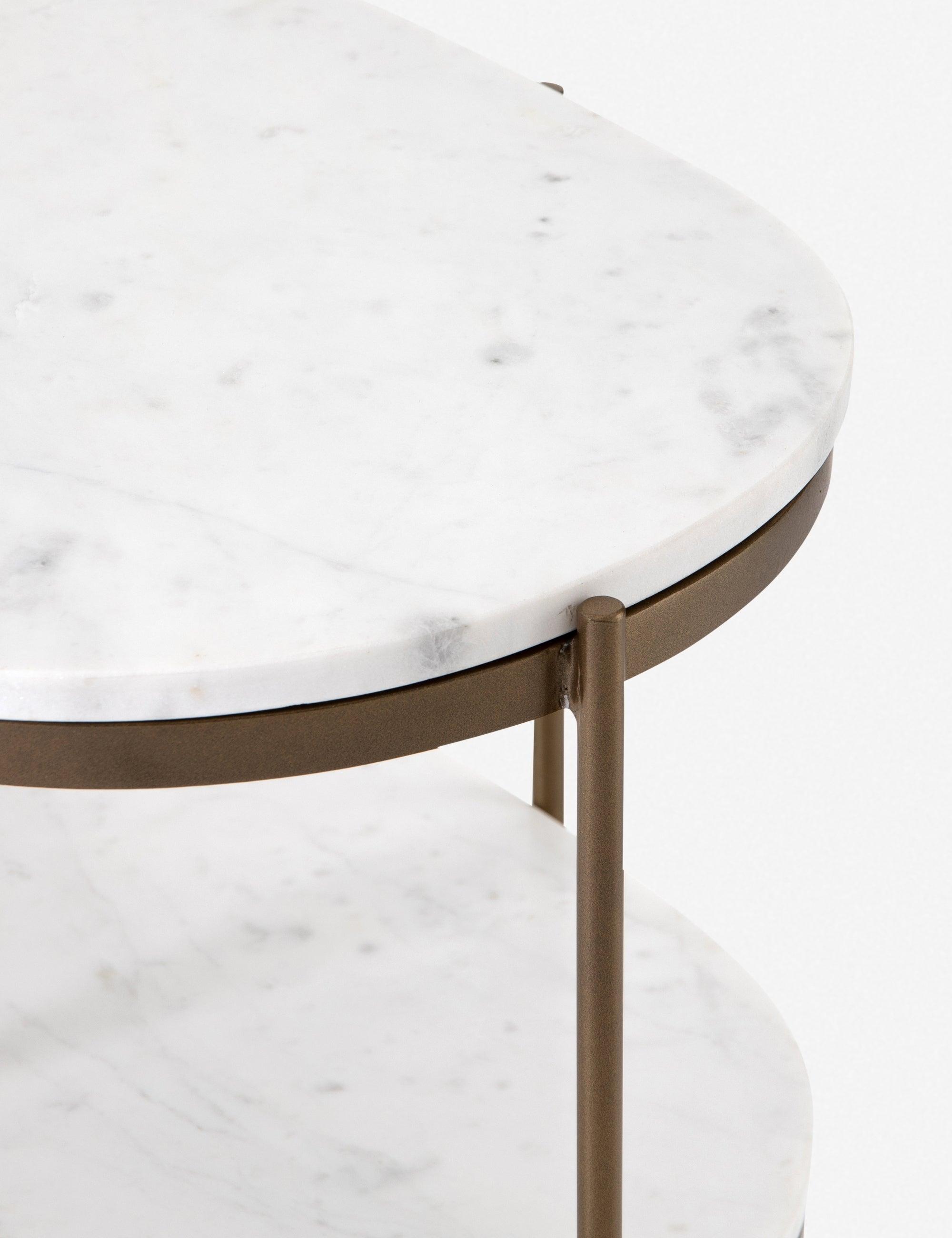 Kayleigh Nightstand - White Marble