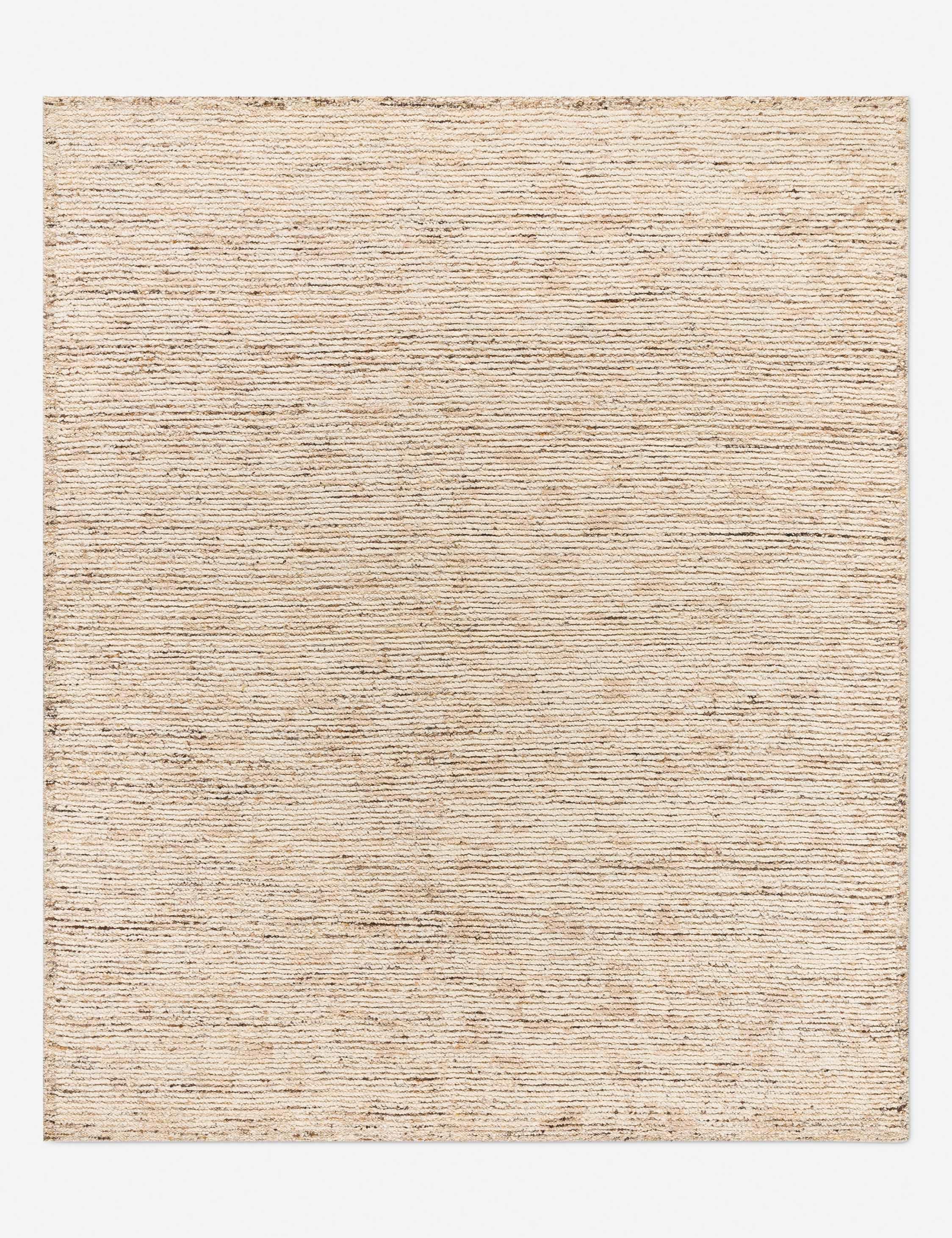 Myrick Hand-Knotted Beige Wool Moroccan Style Rug - 2' x 3'