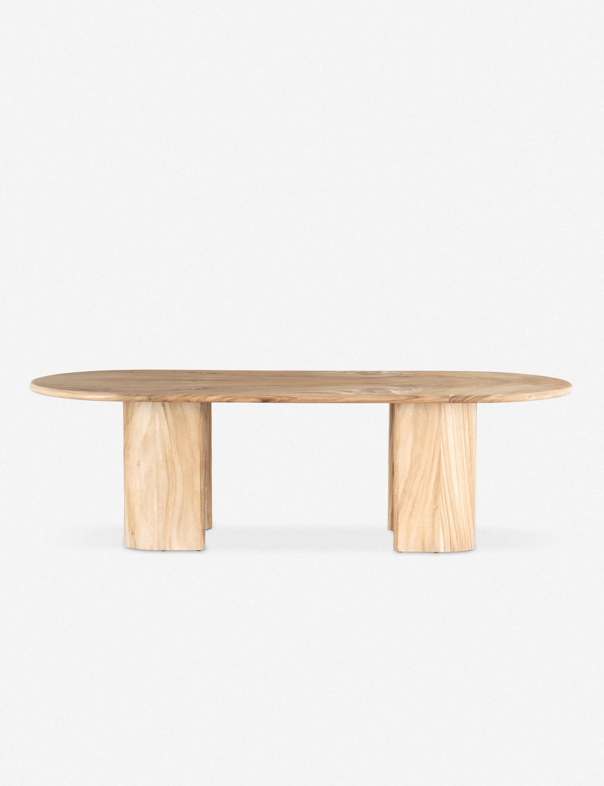 Elegant Guanacaste Wood Oval Dining Table in Rich Brown