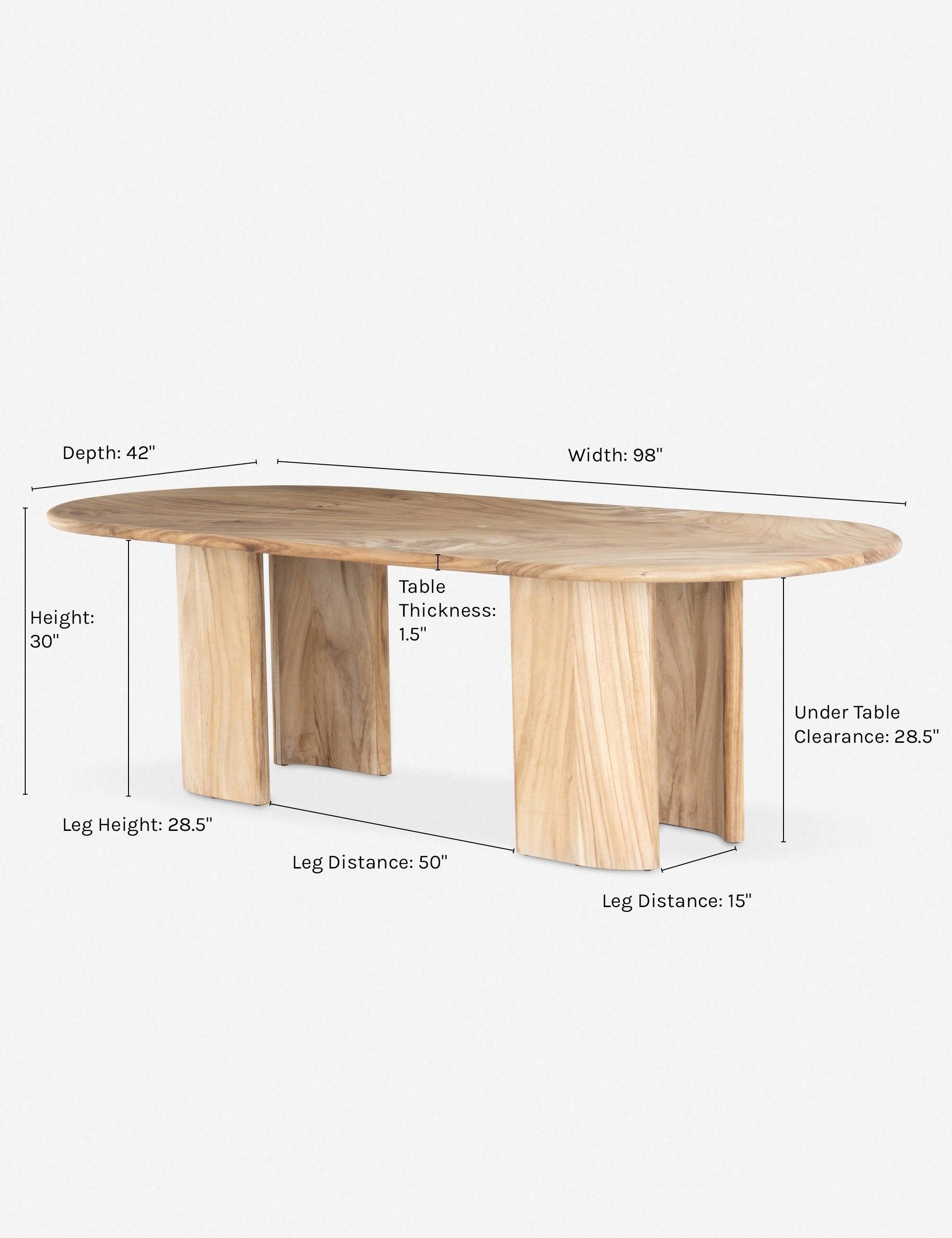 Nausica Oval Dining Table - Natural