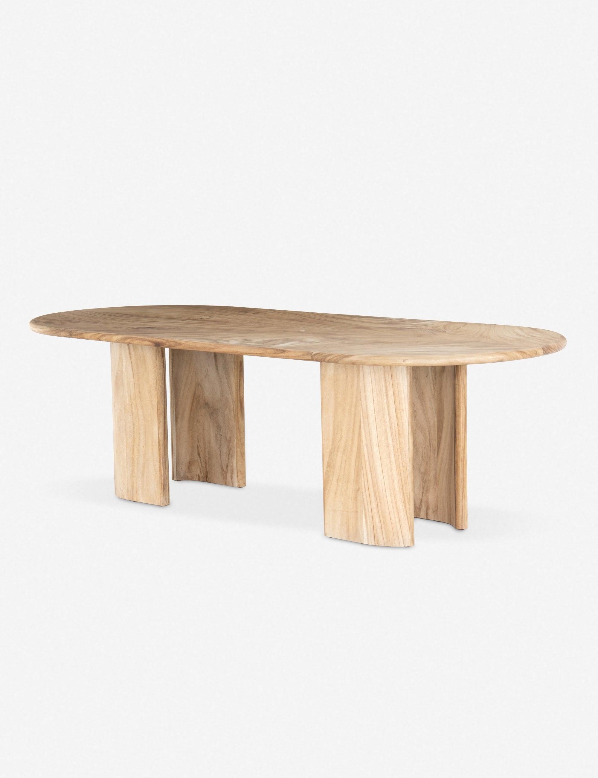 Elegant Guanacaste Wood Oval Dining Table in Rich Brown