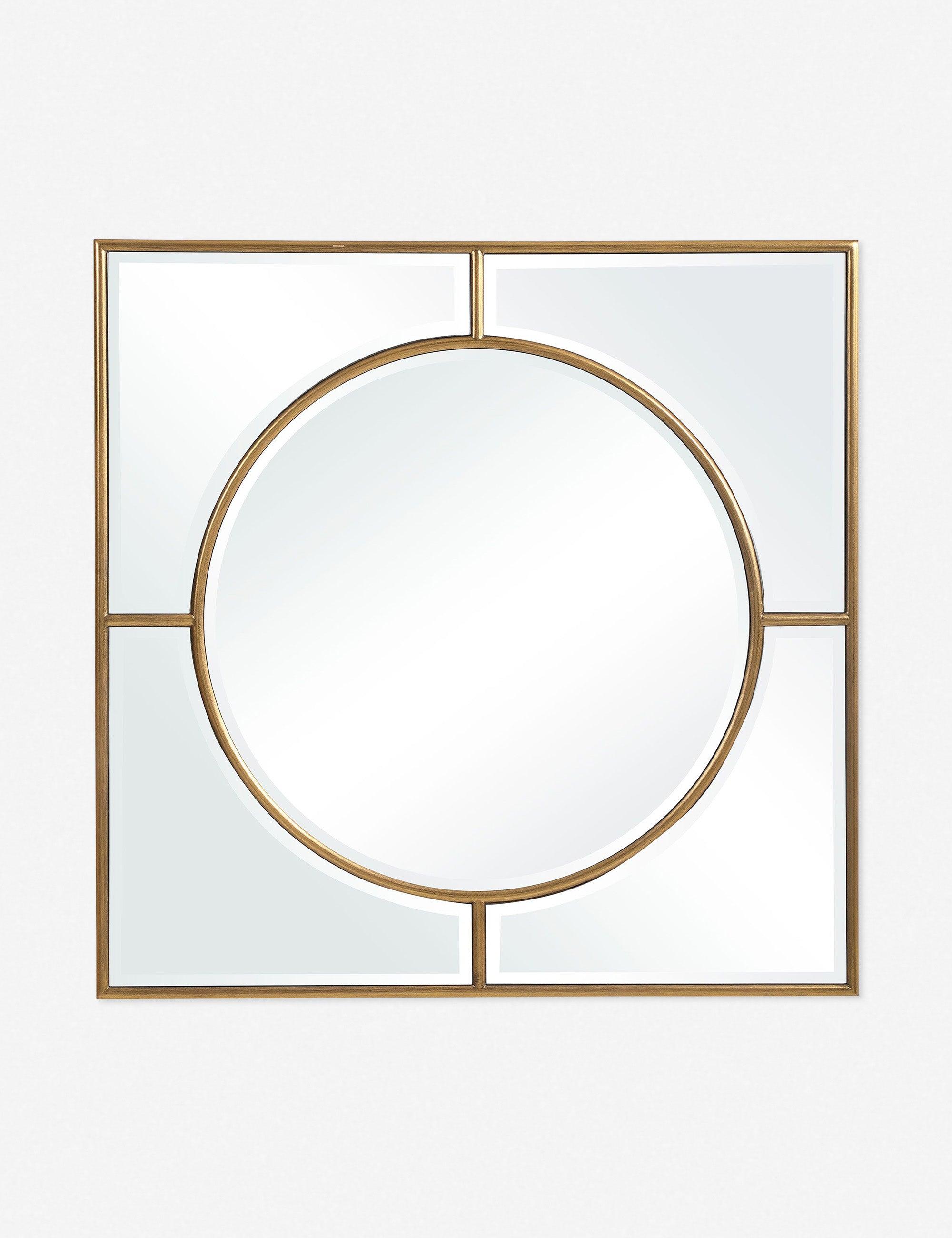 Stanford Gold Square Transitional Wall Mirror 48"