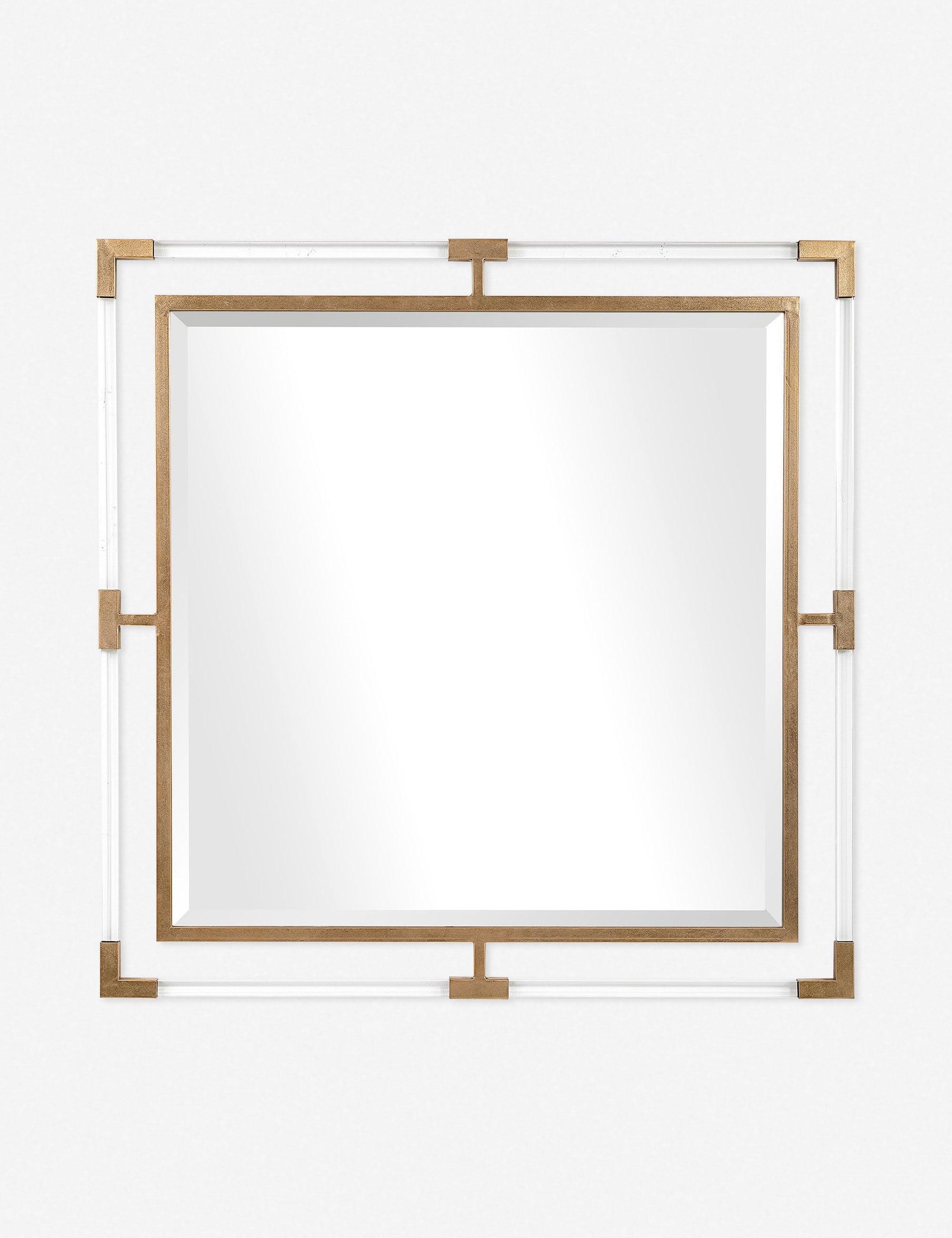 Hyperion Square Mirror - Gold