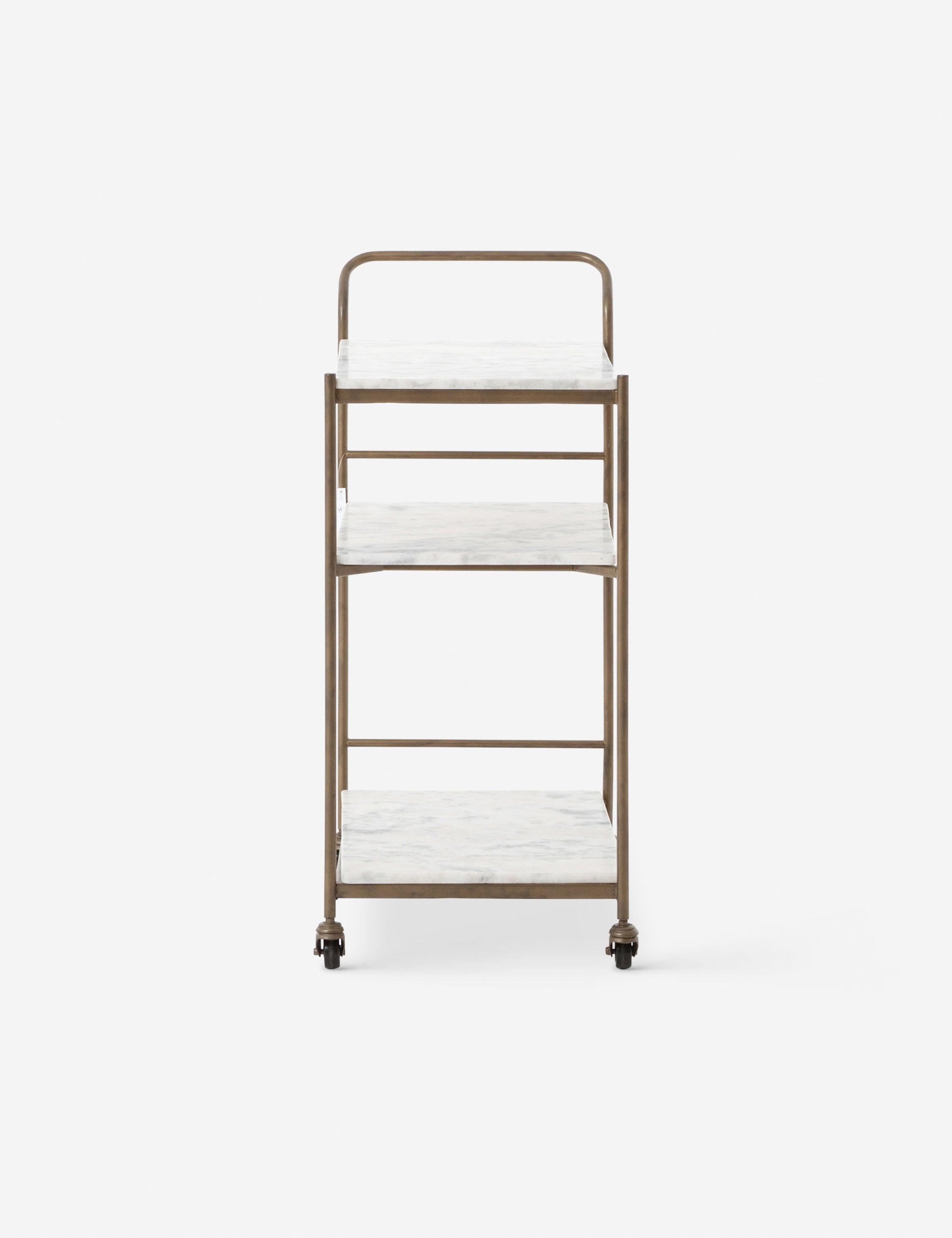 Evander Bar Cart - Antique Brass