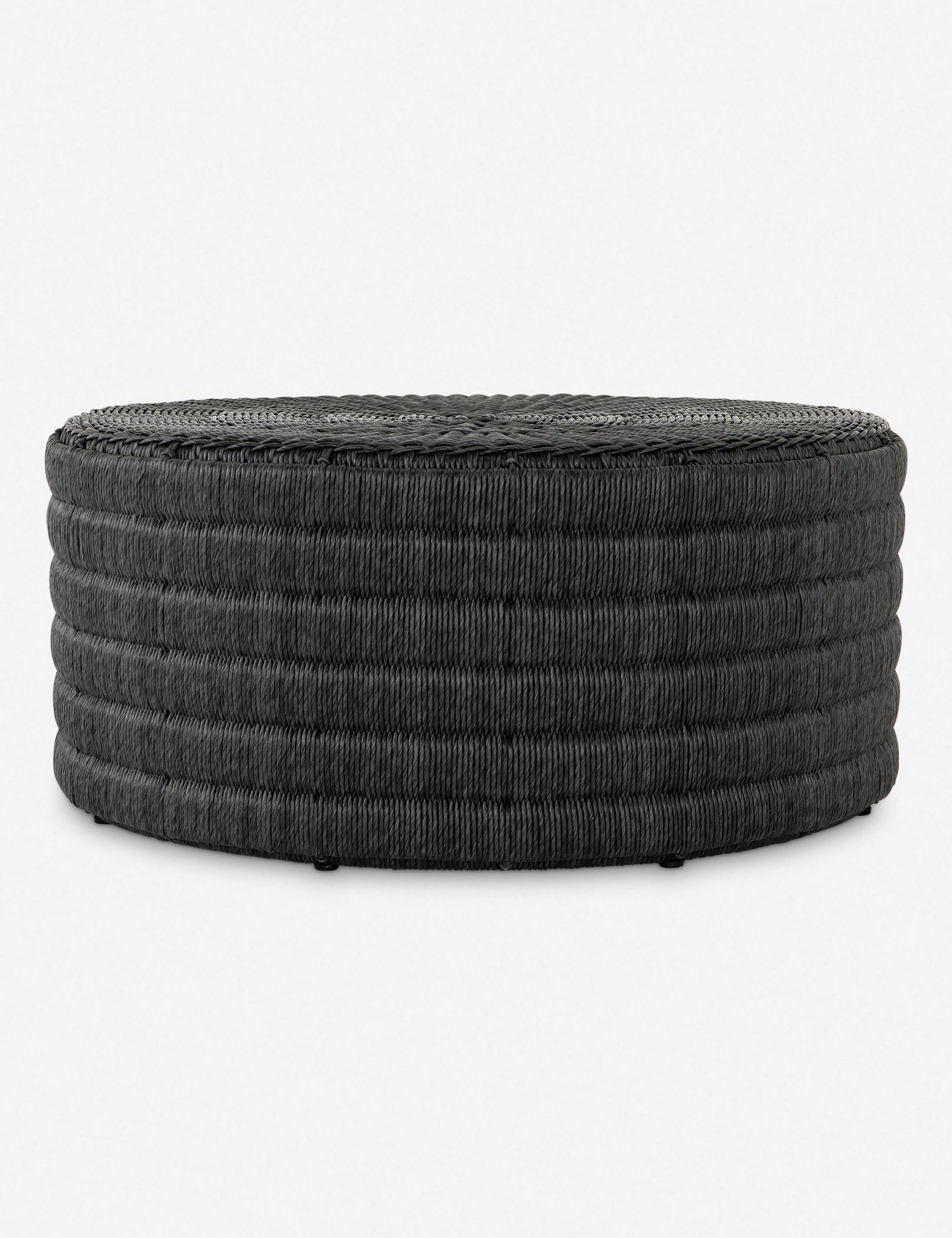 Satomi Dark All-Weather Wicker Round Coffee Table