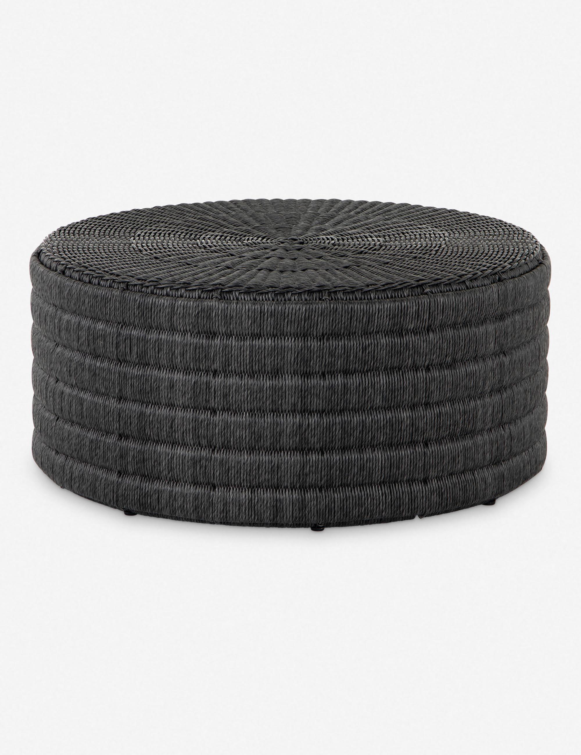 Satomi Dark All-Weather Wicker Round Coffee Table