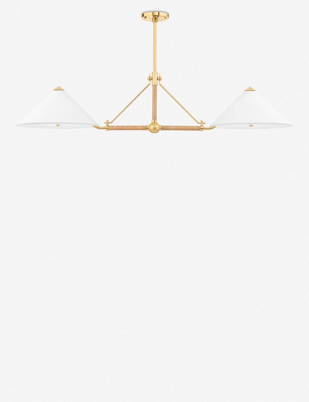Axton Linear Pendant Light - Antique Brass / 2 Light