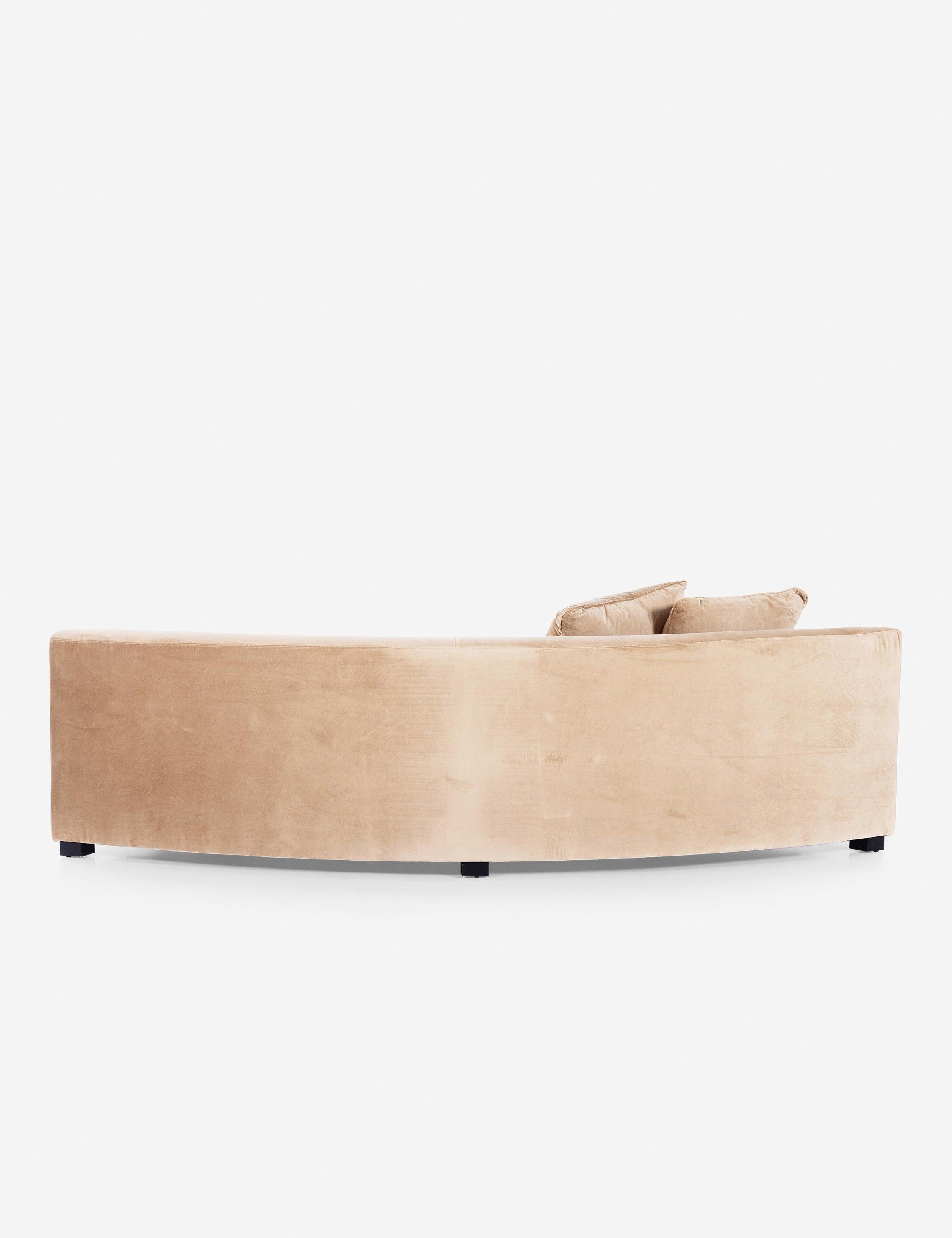Saban Curved Sofa - Ivory Linen / Right-Facing