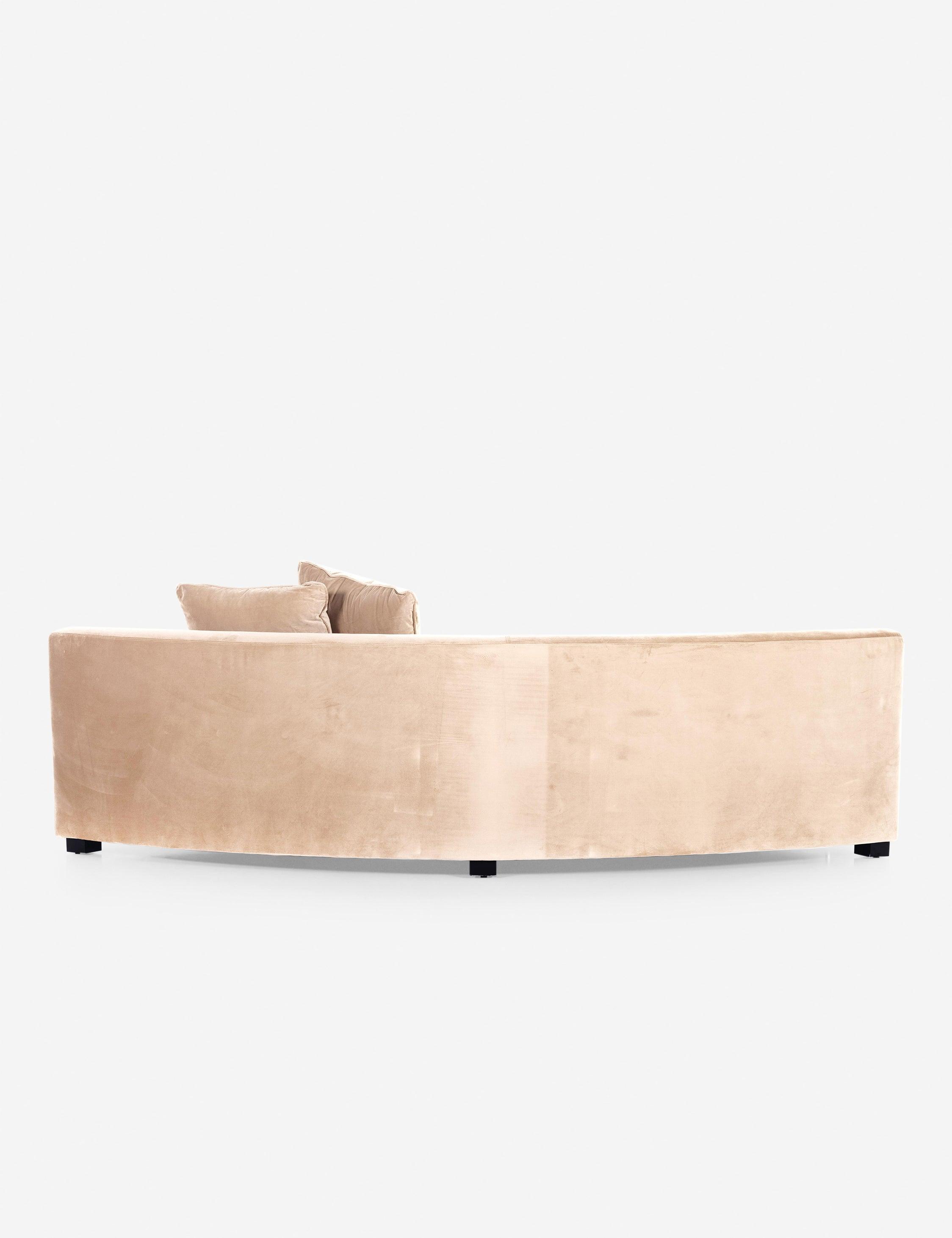 Saban Curved Sofa - Ivory Linen / Right-Facing