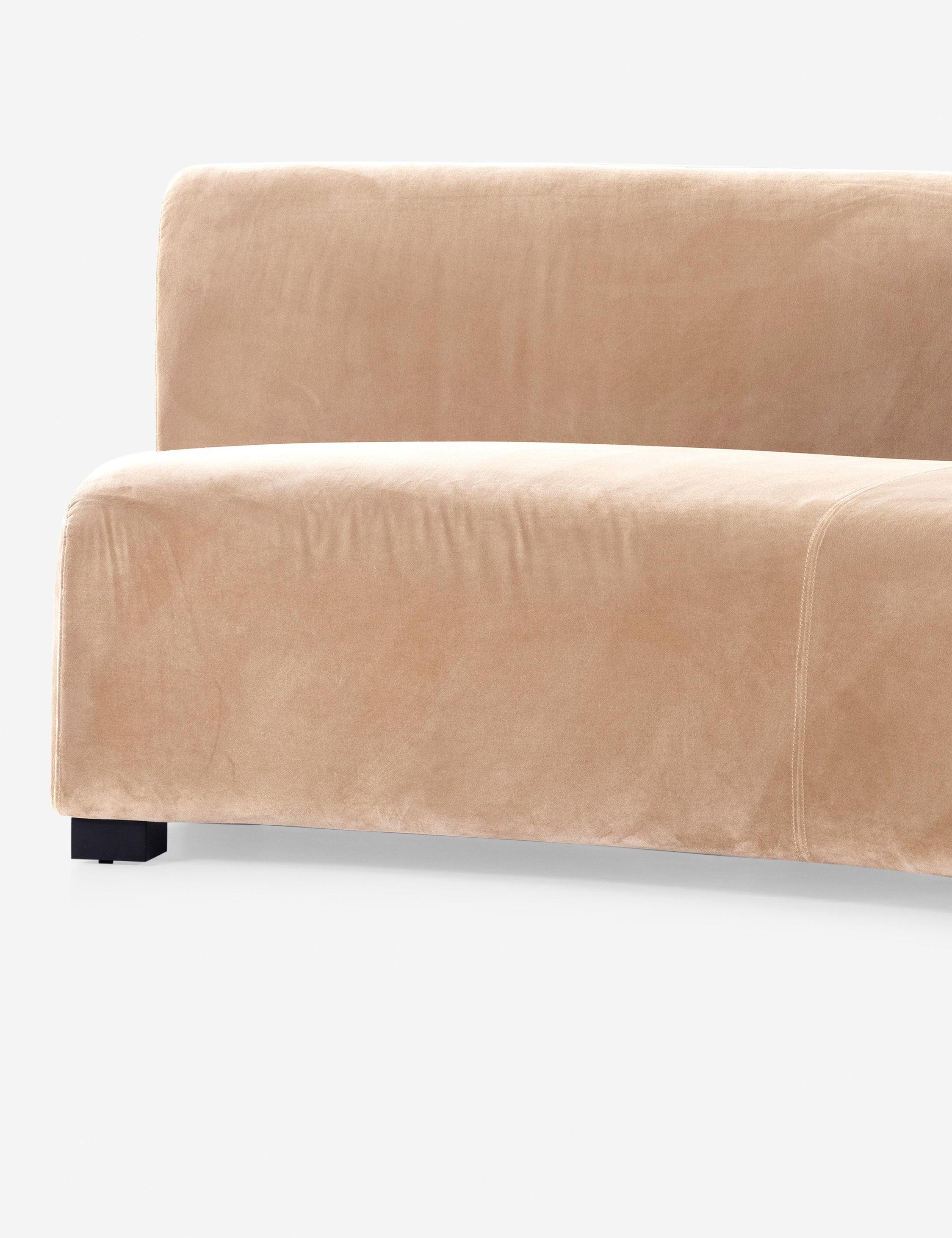 Saban Curved Sofa - Ivory Linen / Right-Facing